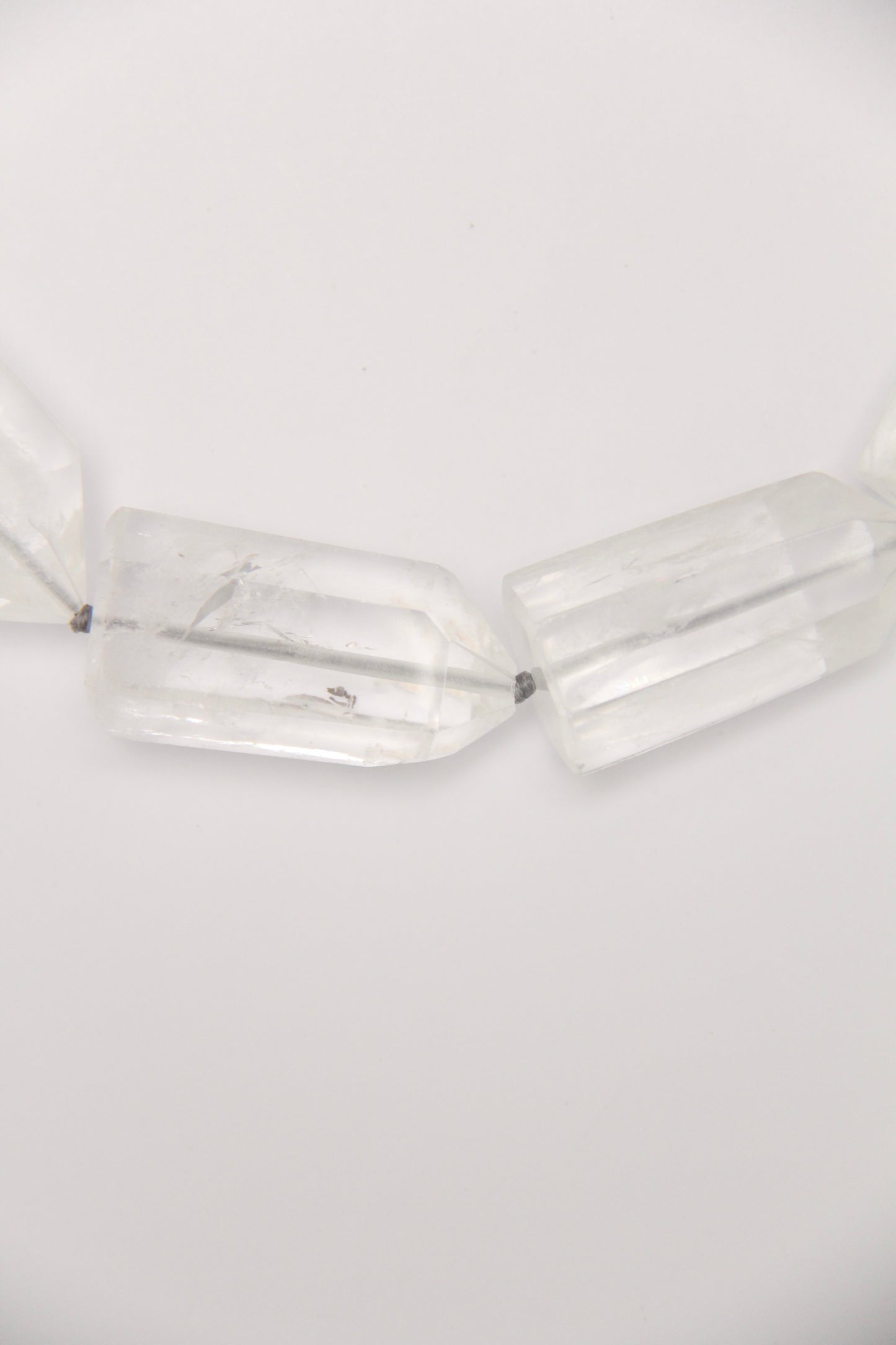 Necklace: quartz, pearls
