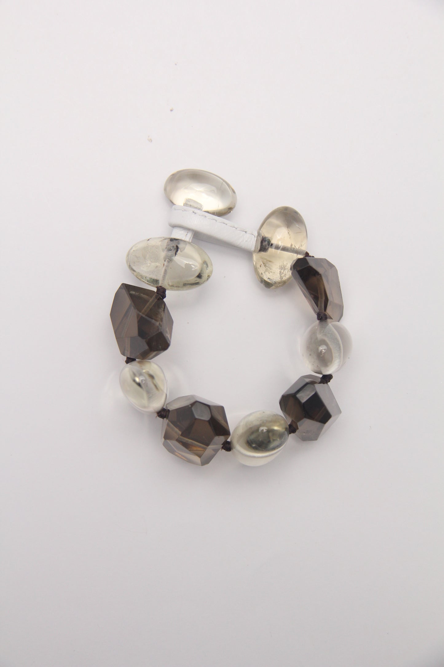 Bracelet: smoky quartz, citrine