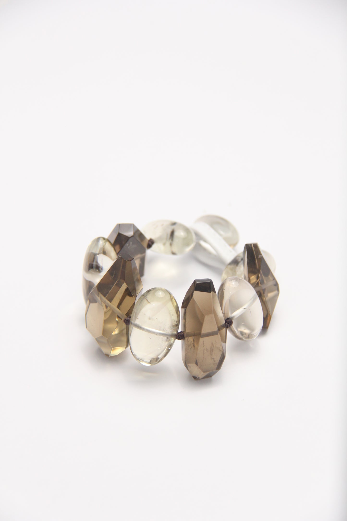 Bracelet: smoky quartz, citrine