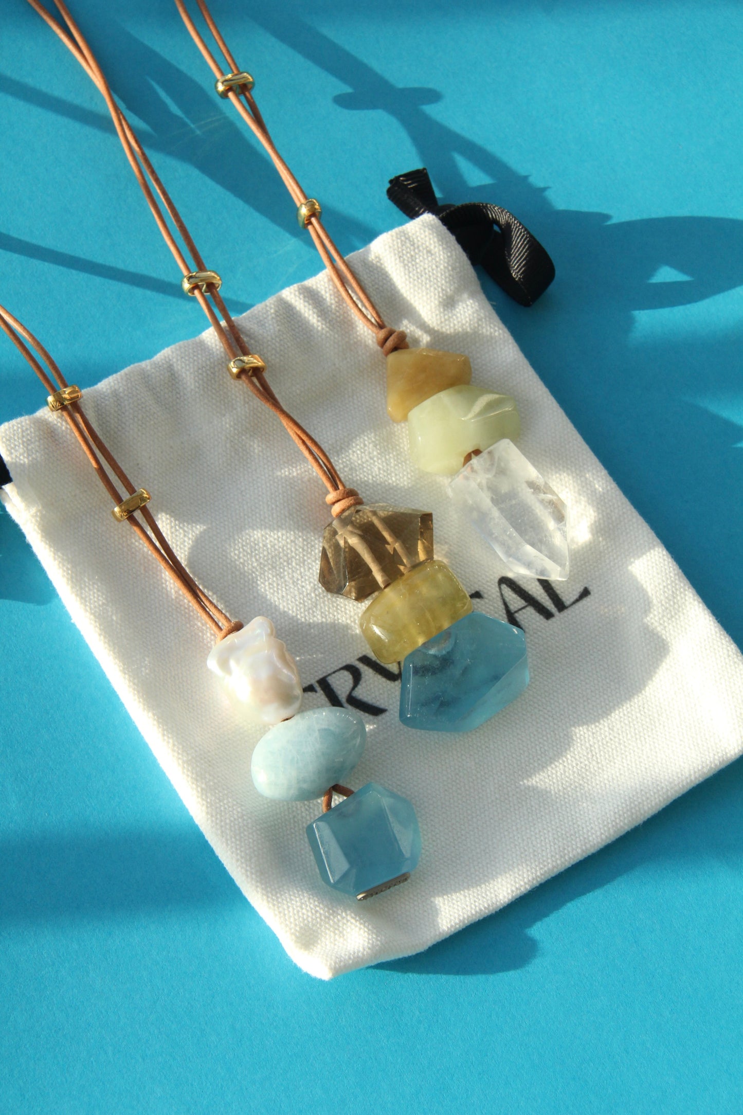 Pendant: pearl, morganite, aquamarine