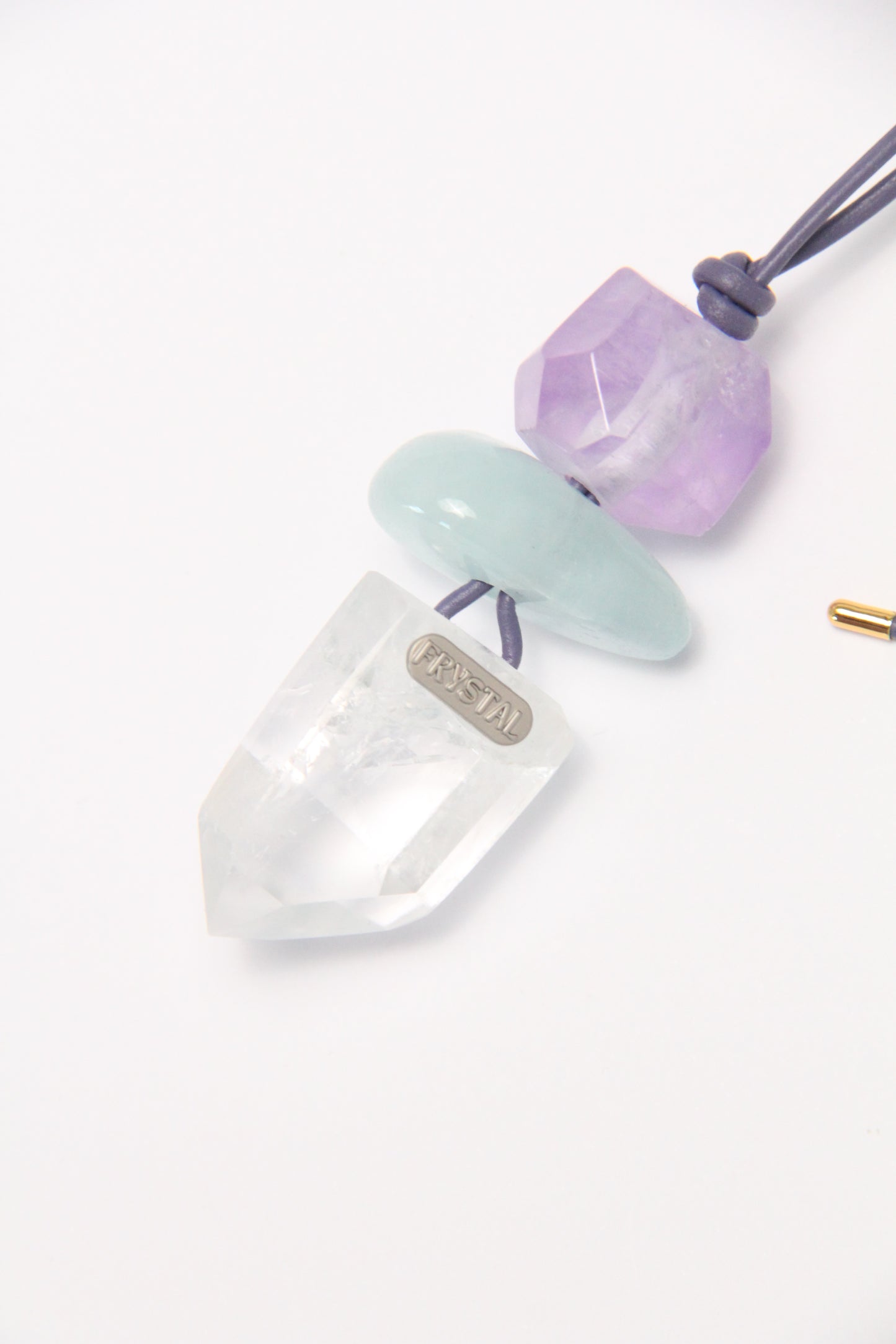 Pendant: amethyst, morganite, quartz