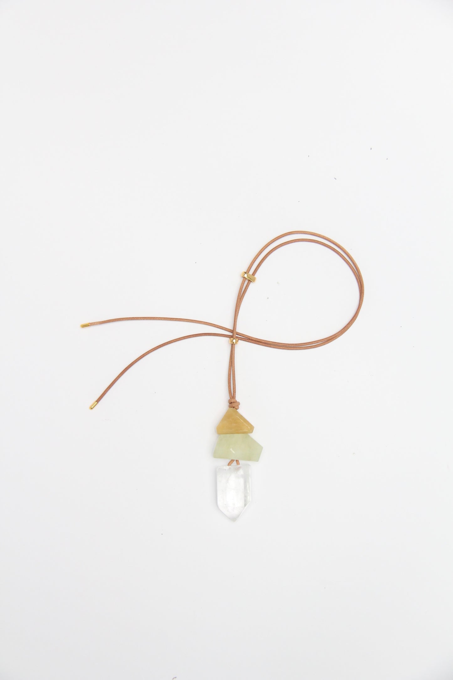Pendant: morganite, quartz