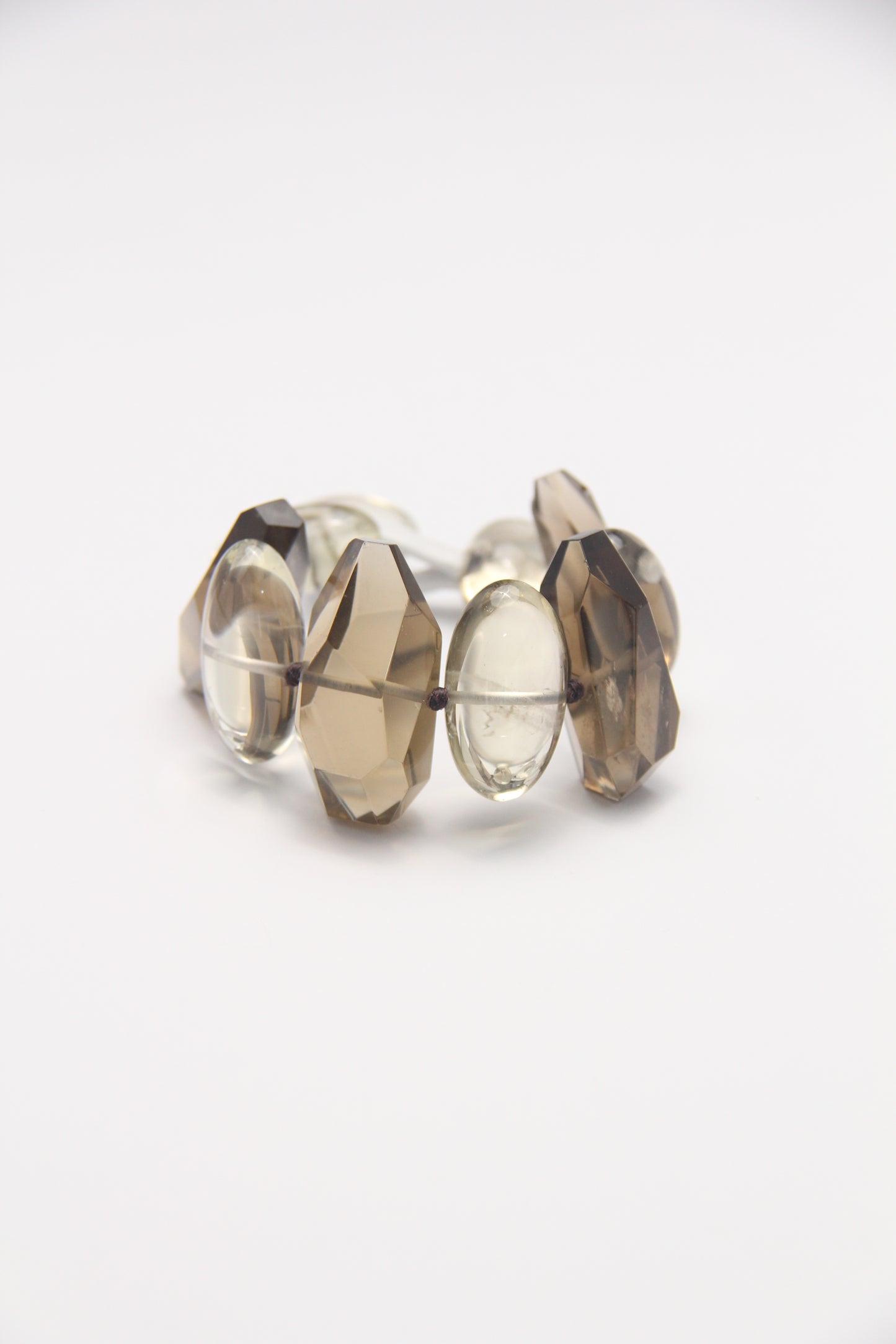 Bracelet: smoky quartz, citrine