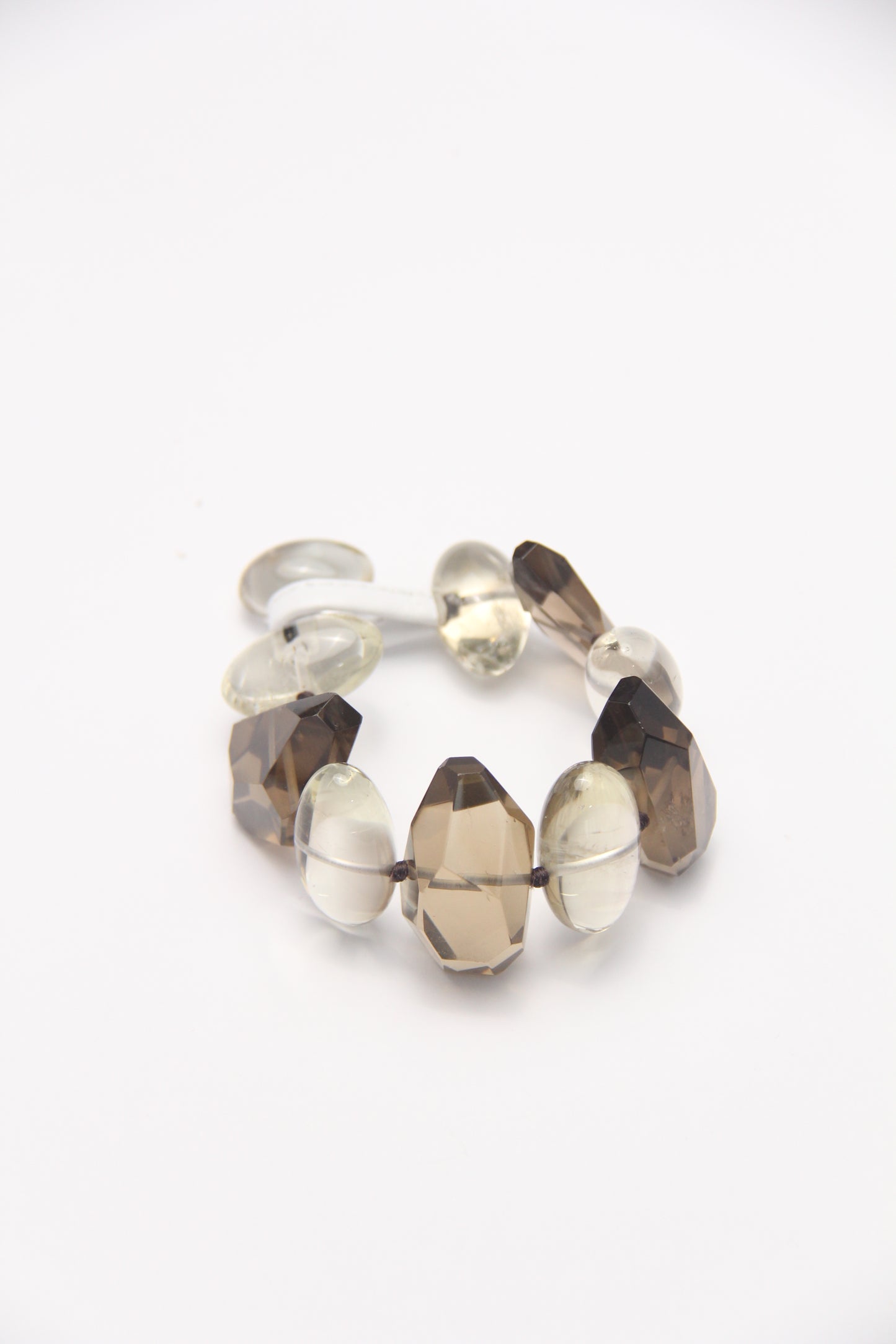 Bracelet: smoky quartz, citrine