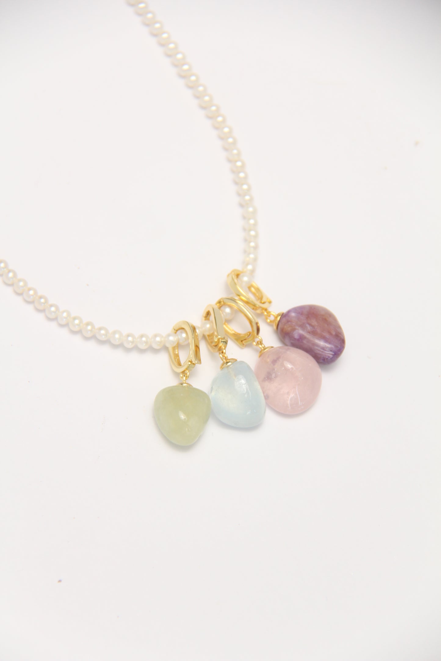 Charms: morganite,charoite