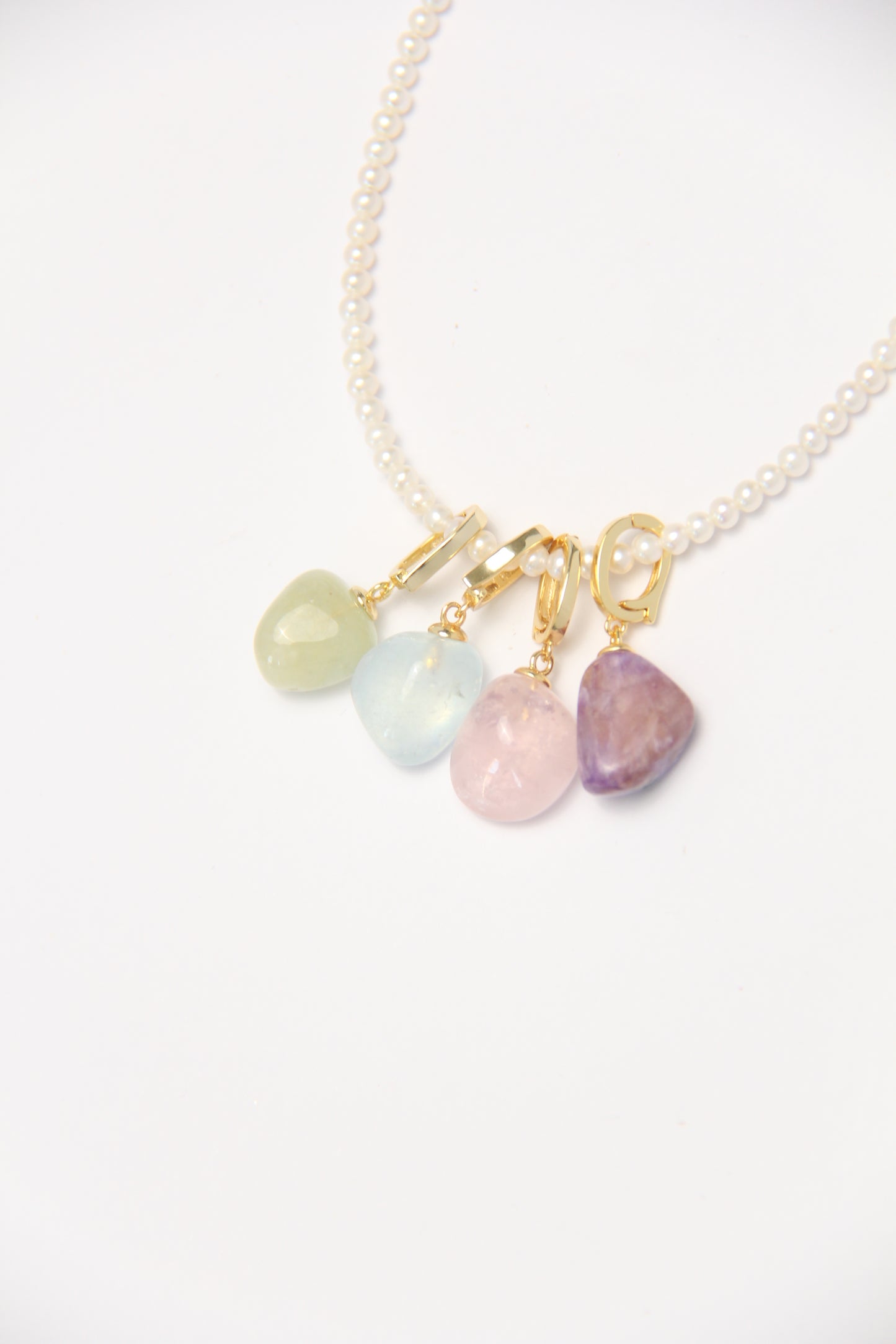 Charms: morganite,charoite