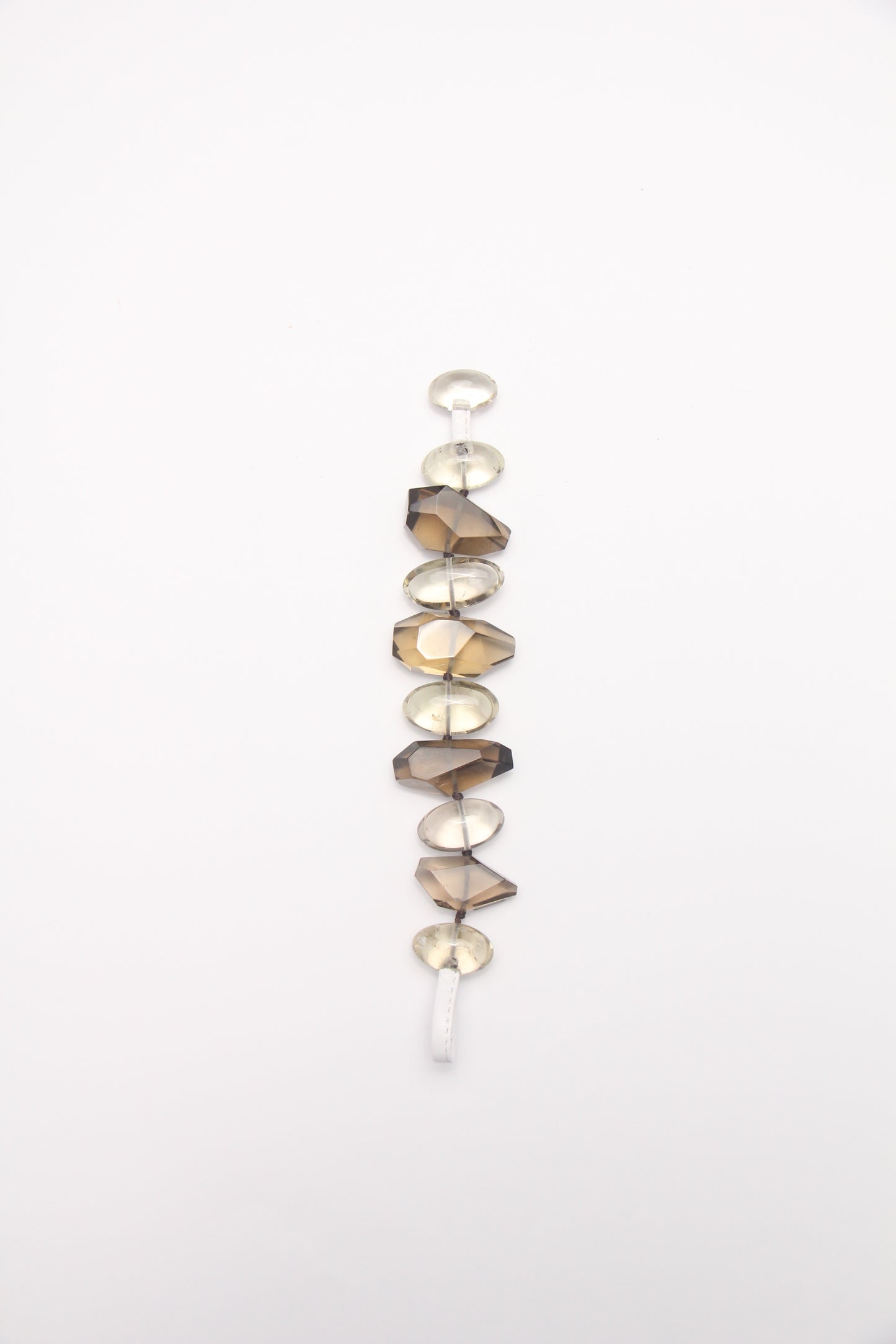 Bracelet: smoky quartz, citrine