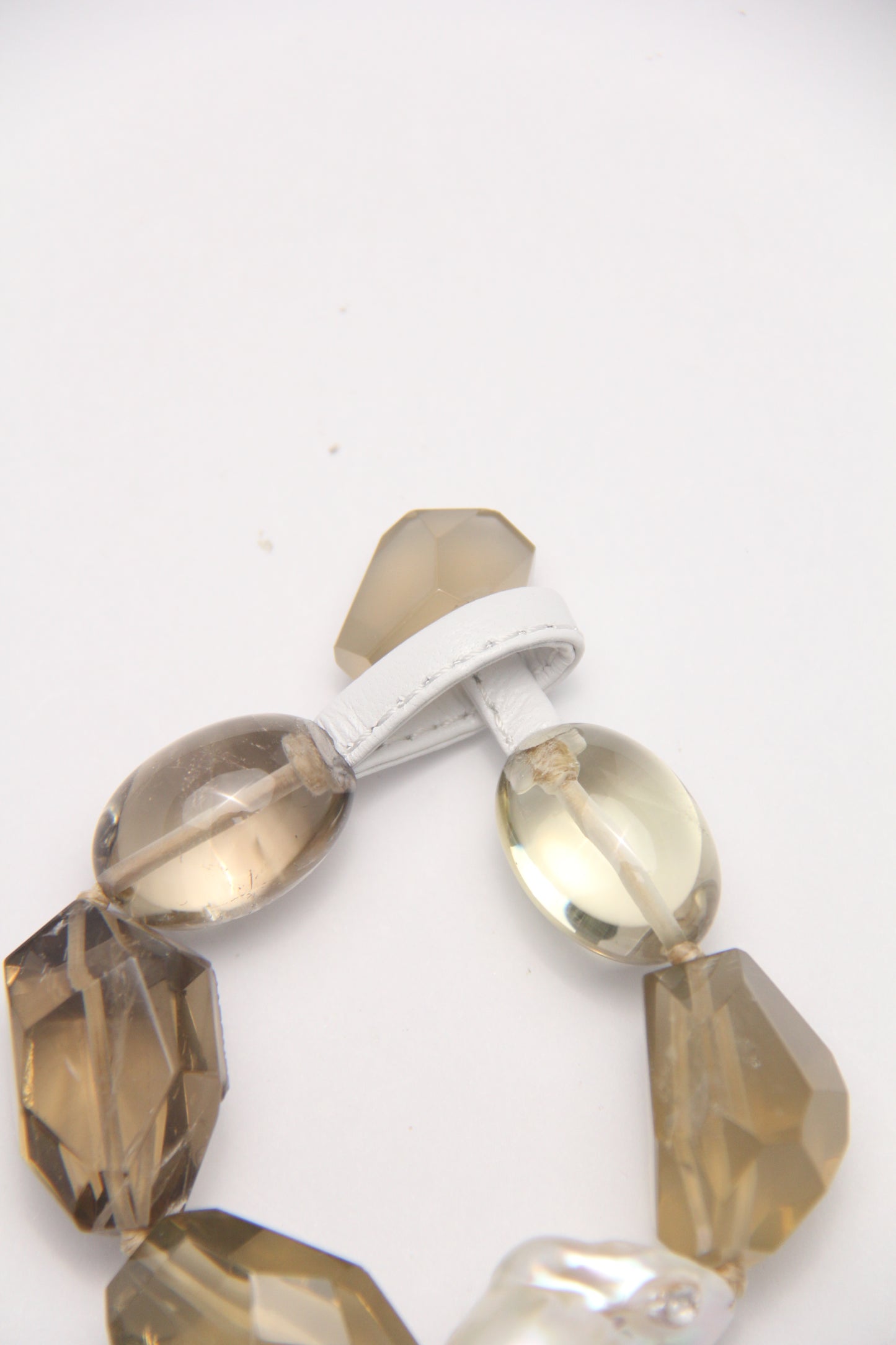 Bracelet: citrine, pearls