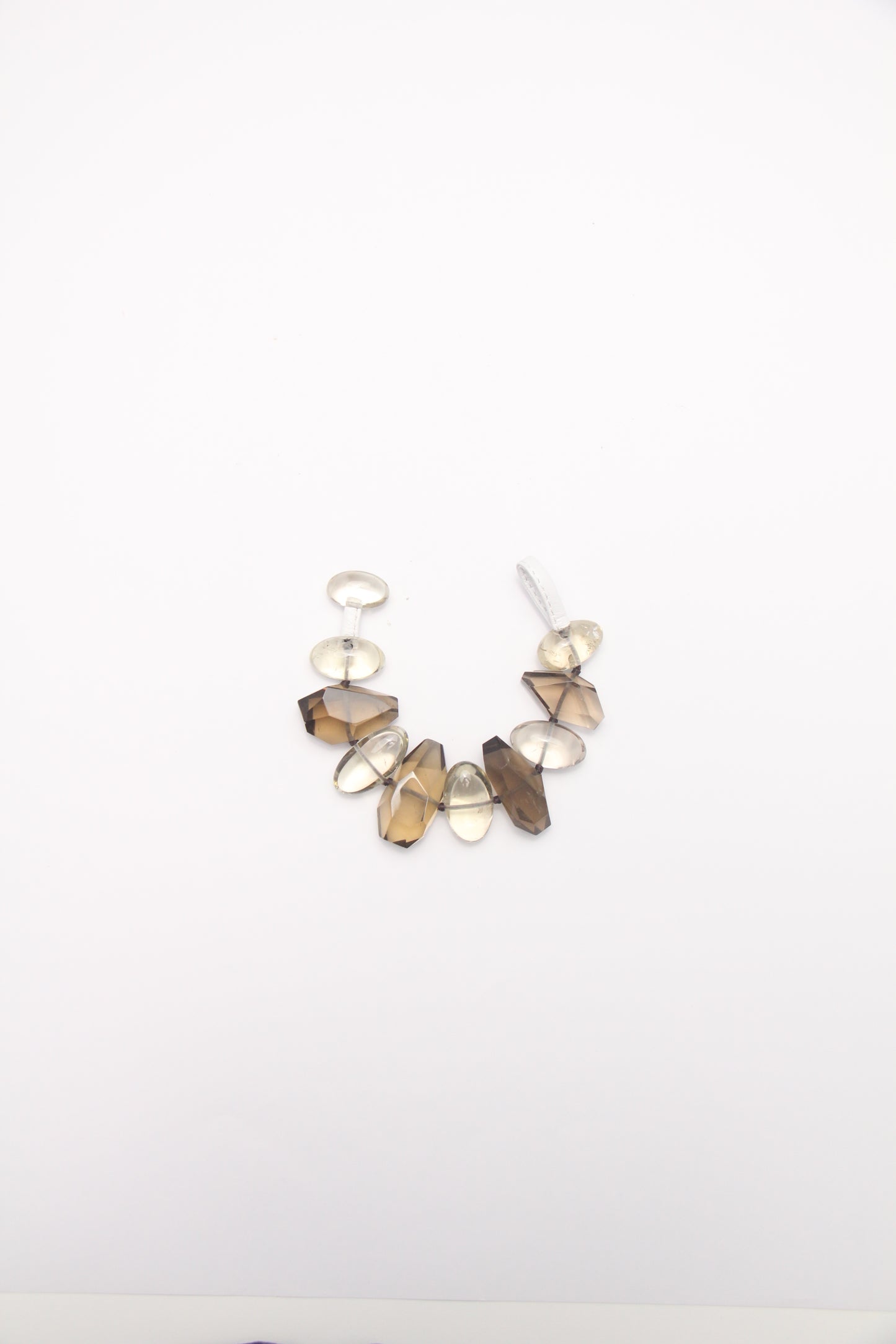 Bracelet: smoky quartz, citrine