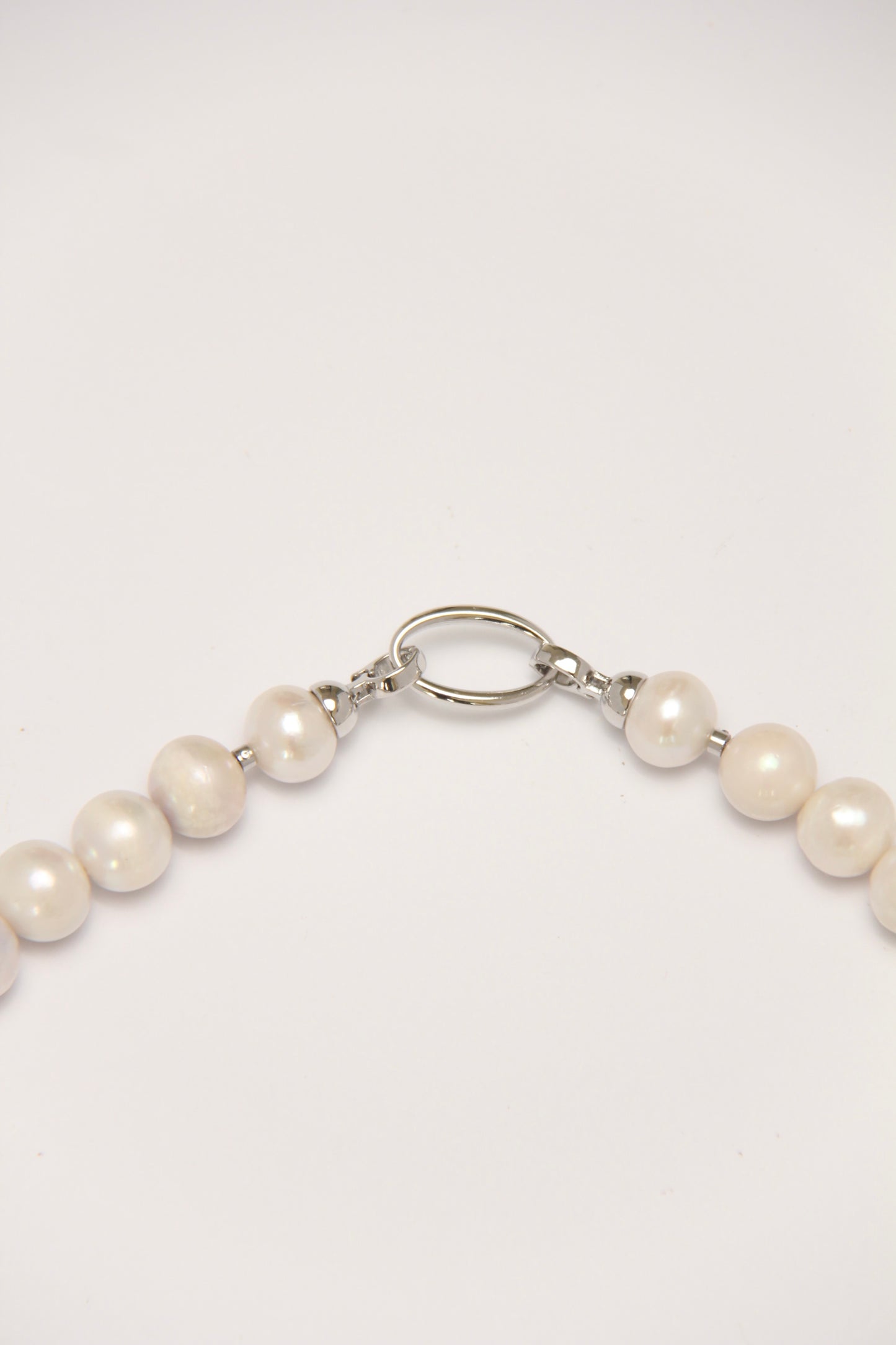 Necklace: pearls, smoky quartz, phantom quartz