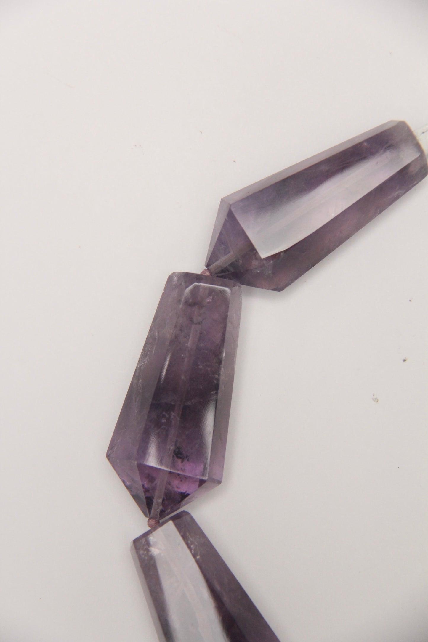 Necklace: amethyst, pearls