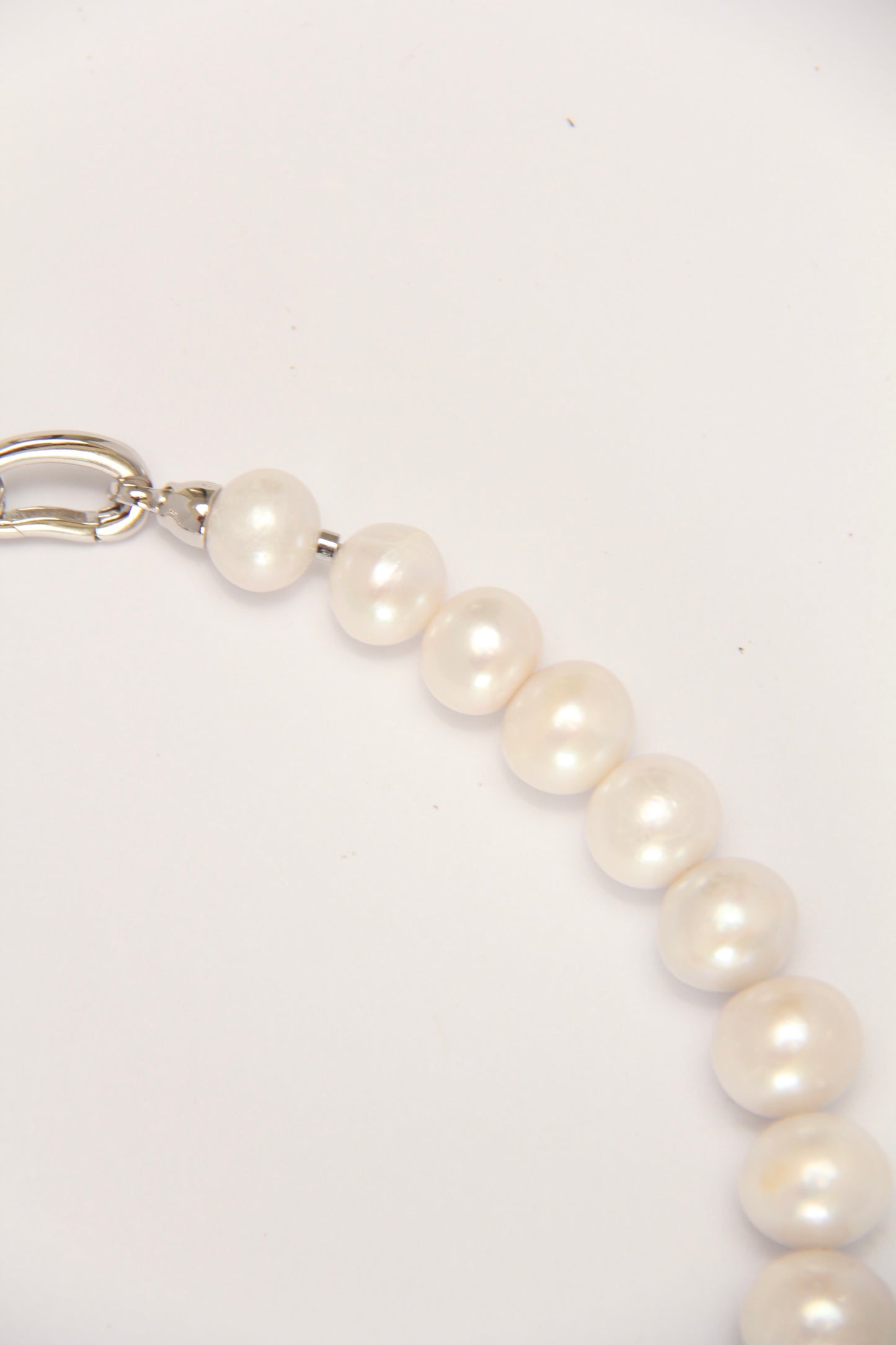Necklace: pearls, aquamarine, blue lace agate, quartz