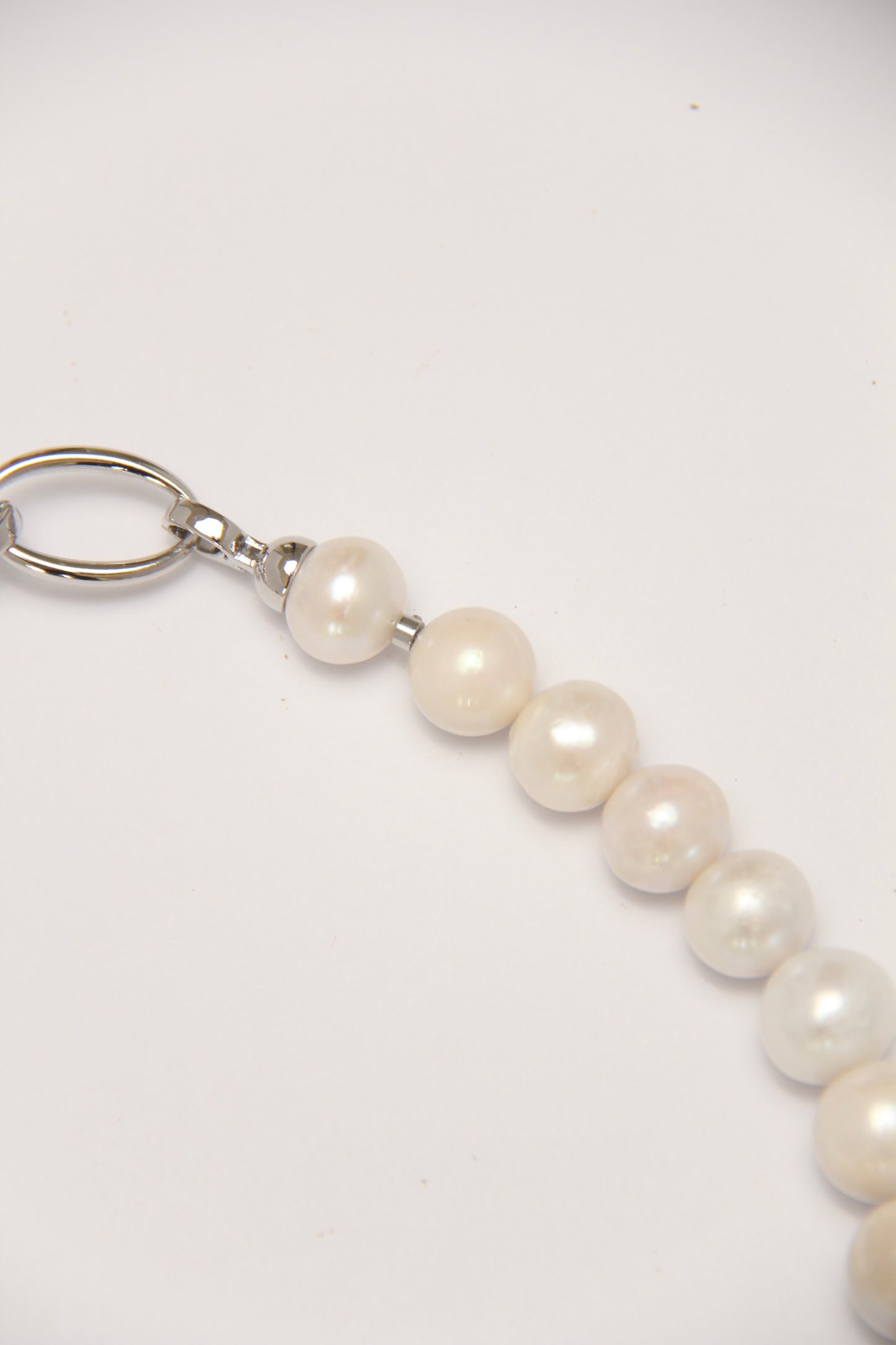 Necklace: pearls, smoky quartz, phantom quartz