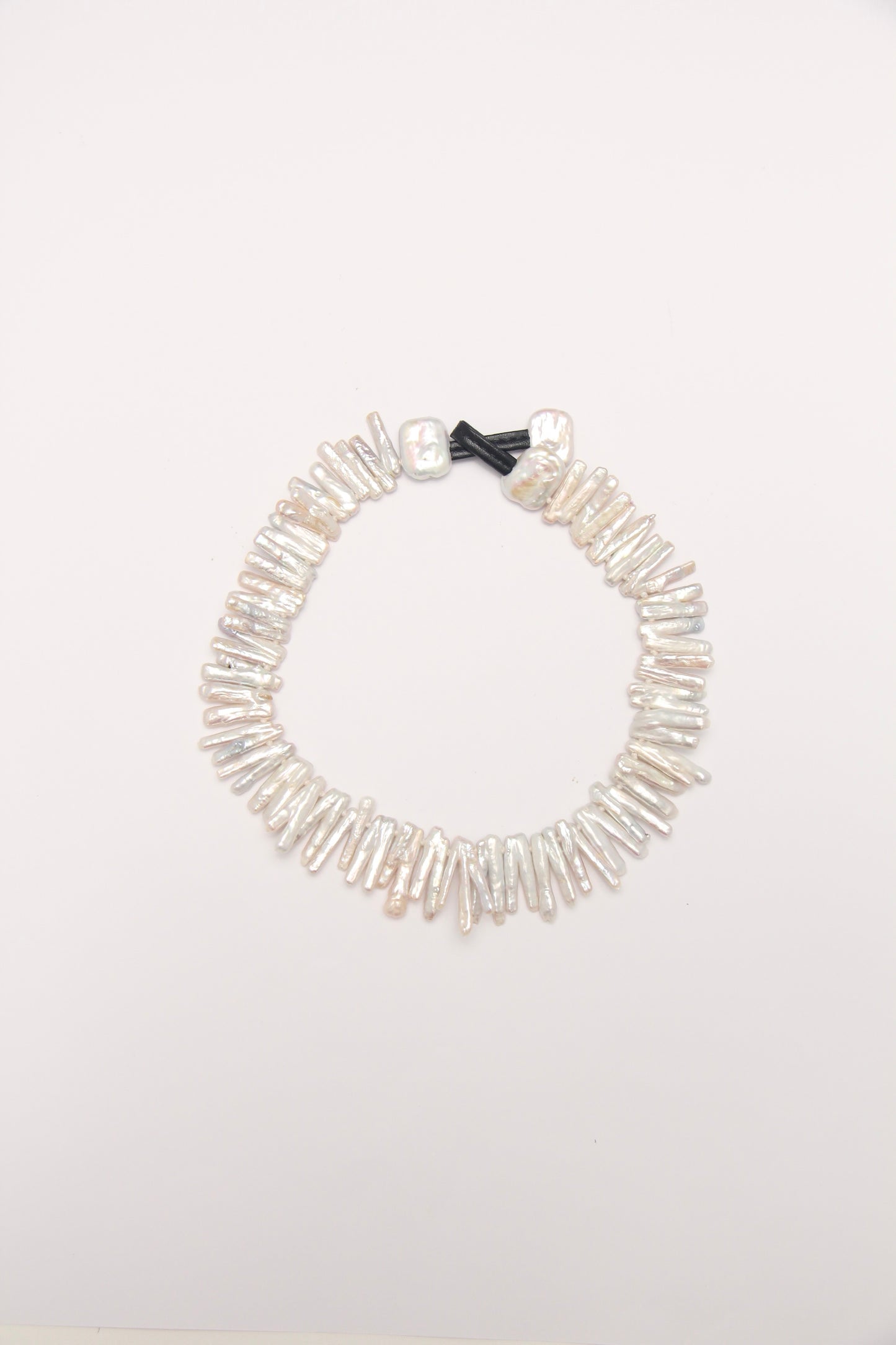 Necklace: fresh water baroque pearls