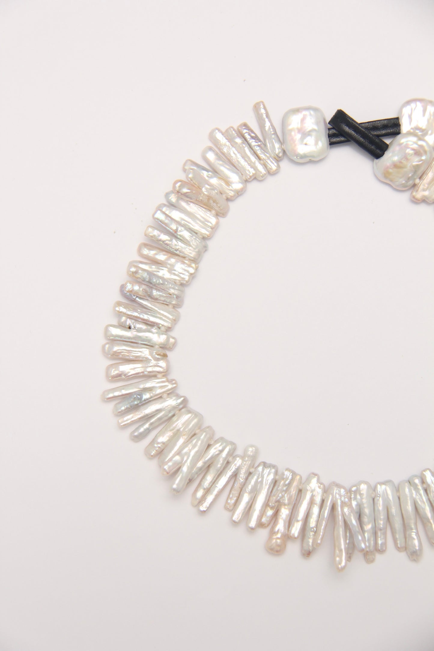 Necklace: fresh water baroque pearls