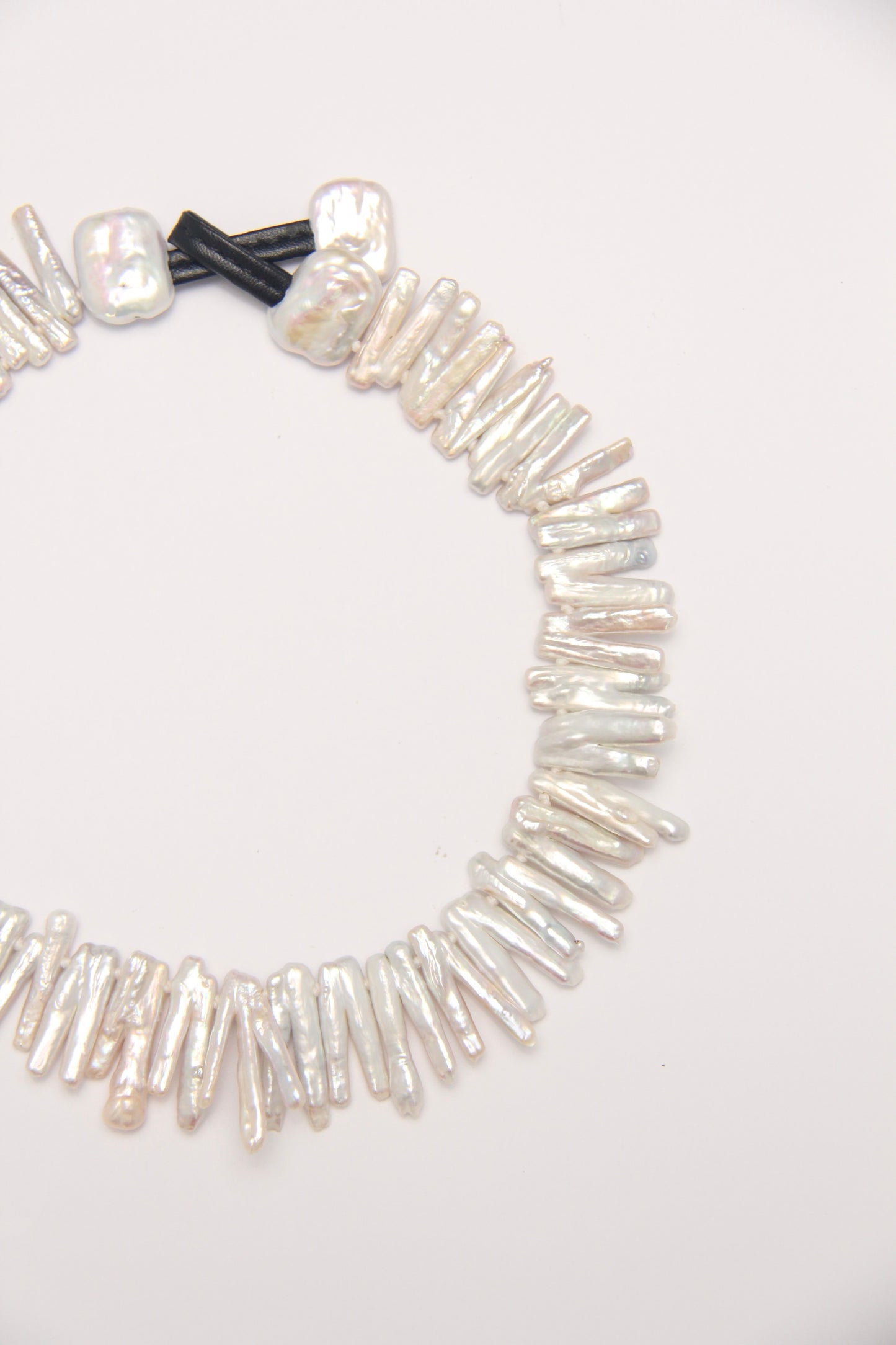 Necklace: fresh water baroque pearls