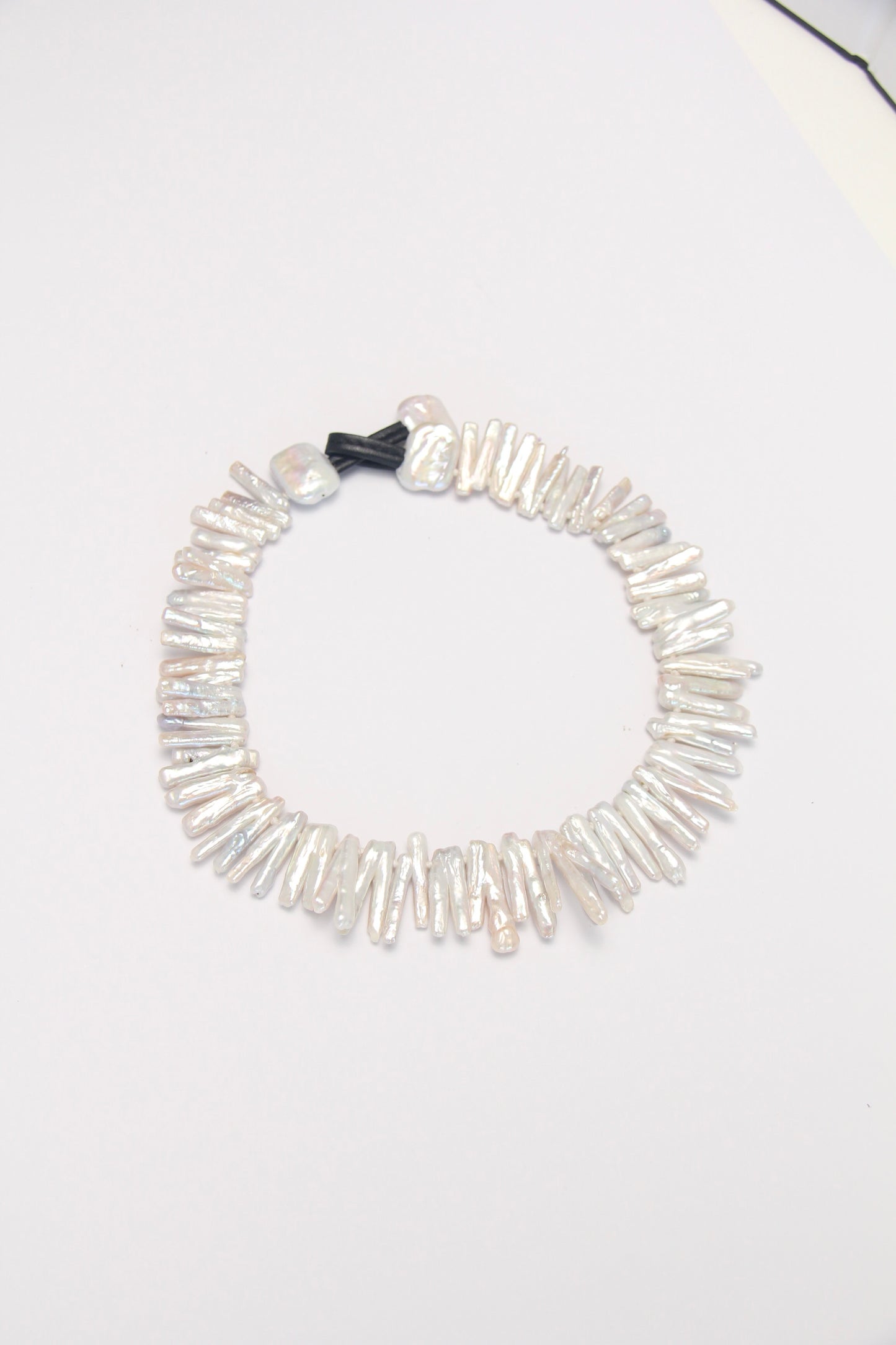 Necklace: fresh water baroque pearls