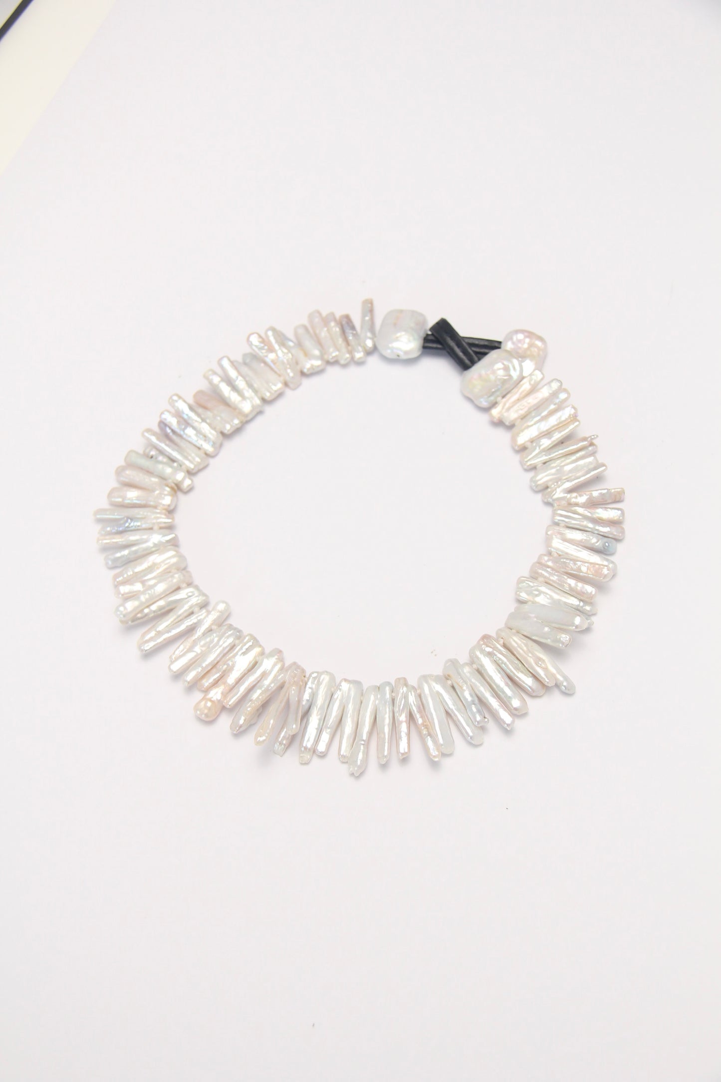 Necklace: fresh water baroque pearls