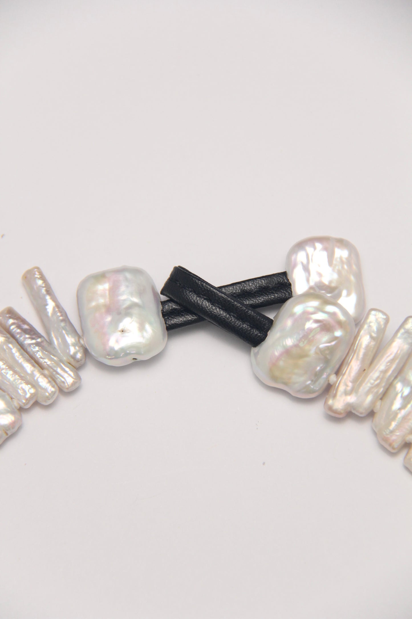 Necklace: fresh water baroque pearls