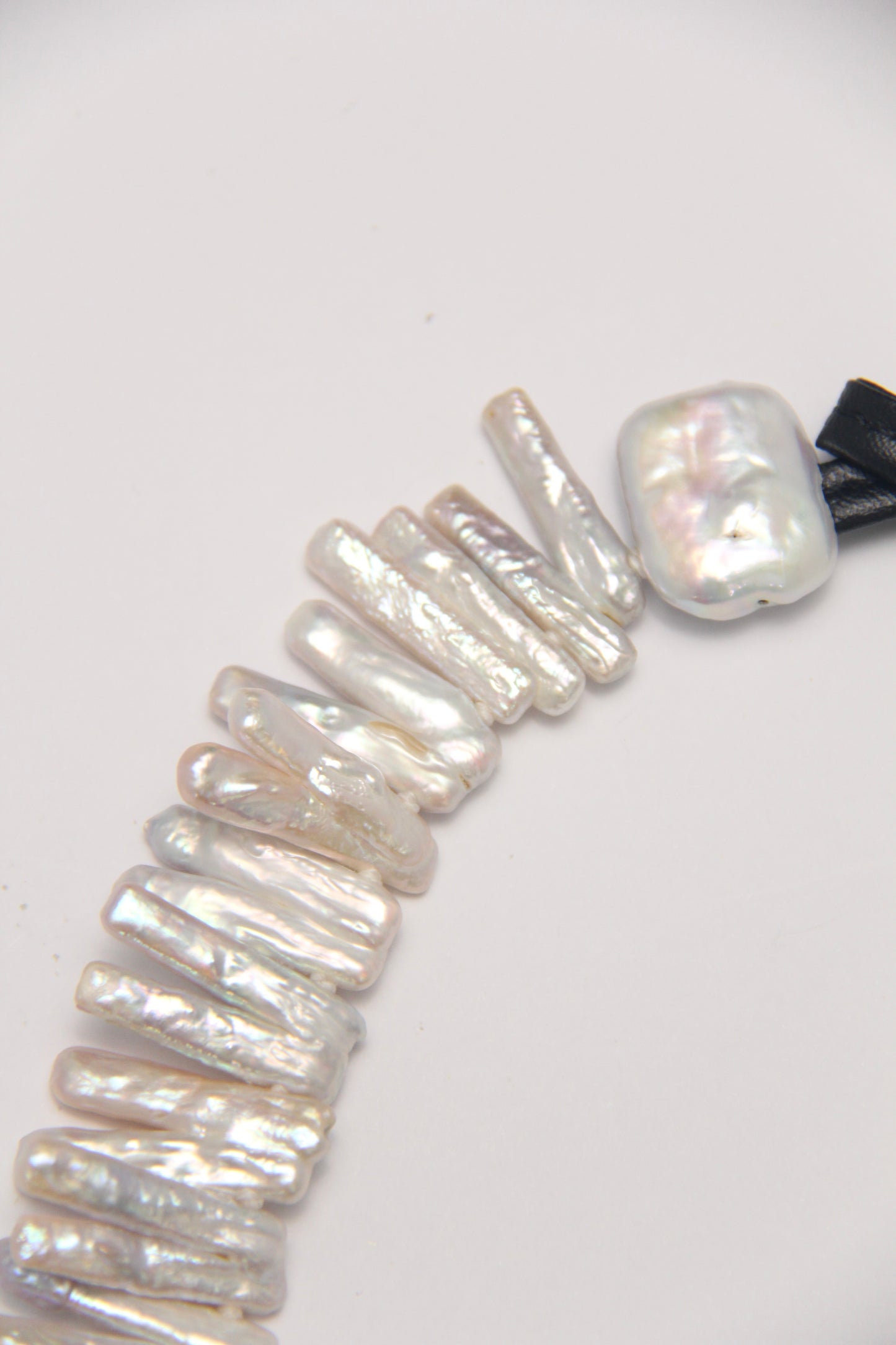 Necklace: fresh water baroque pearls