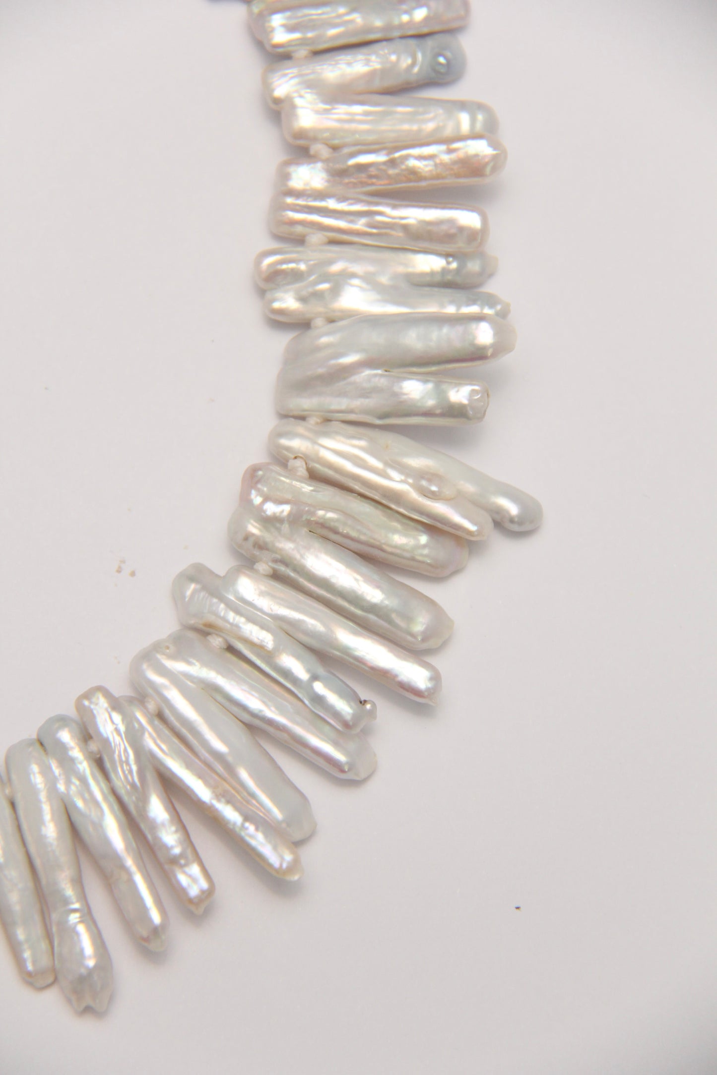 Necklace: fresh water baroque pearls