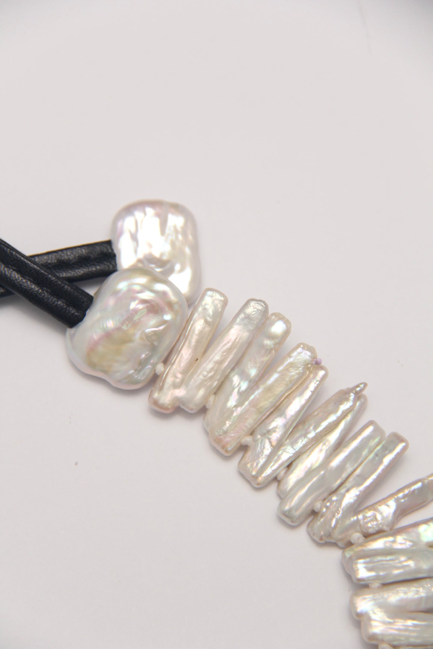 Necklace: fresh water baroque pearls