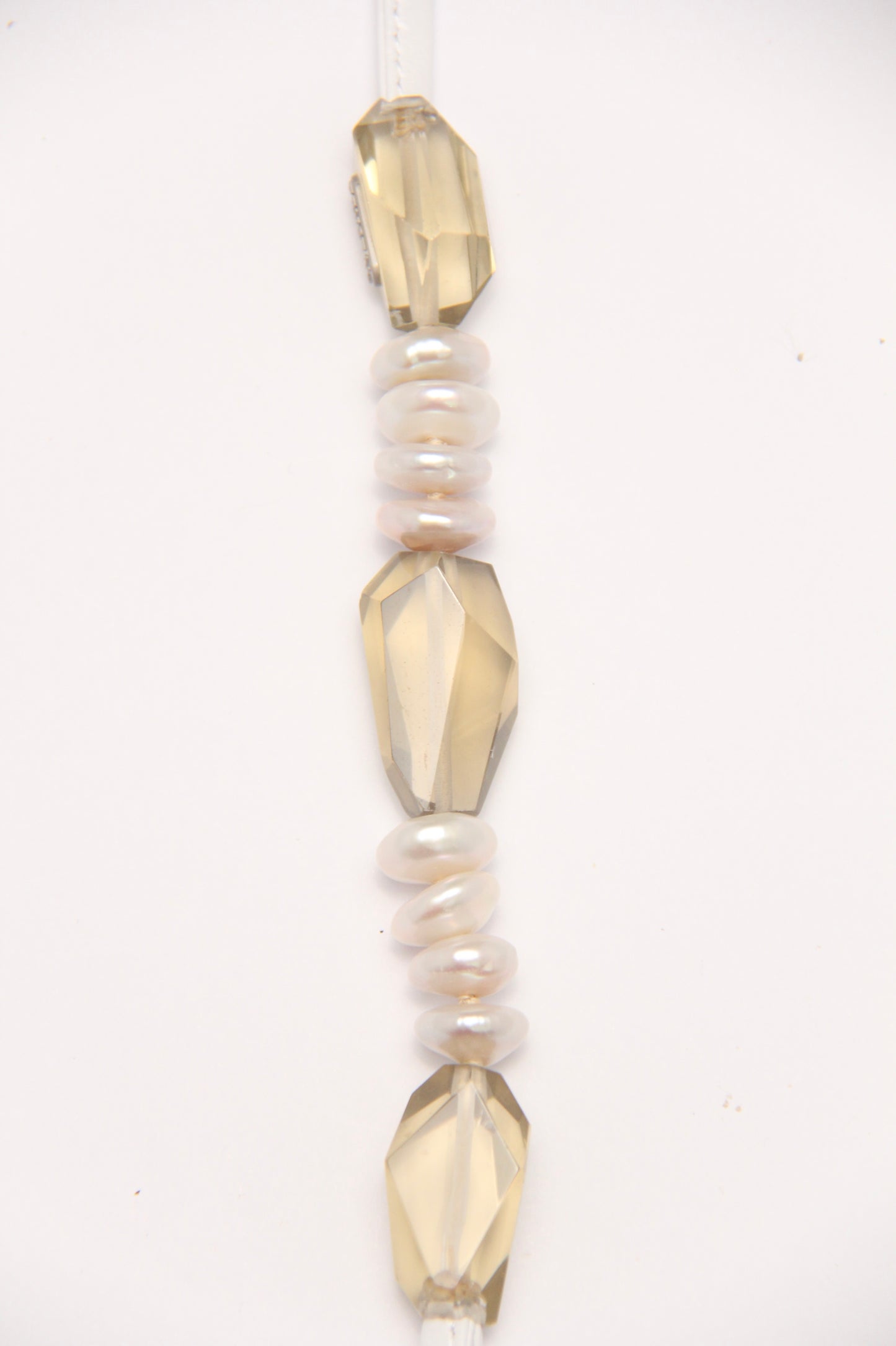 Bracelet: citrine, pearls