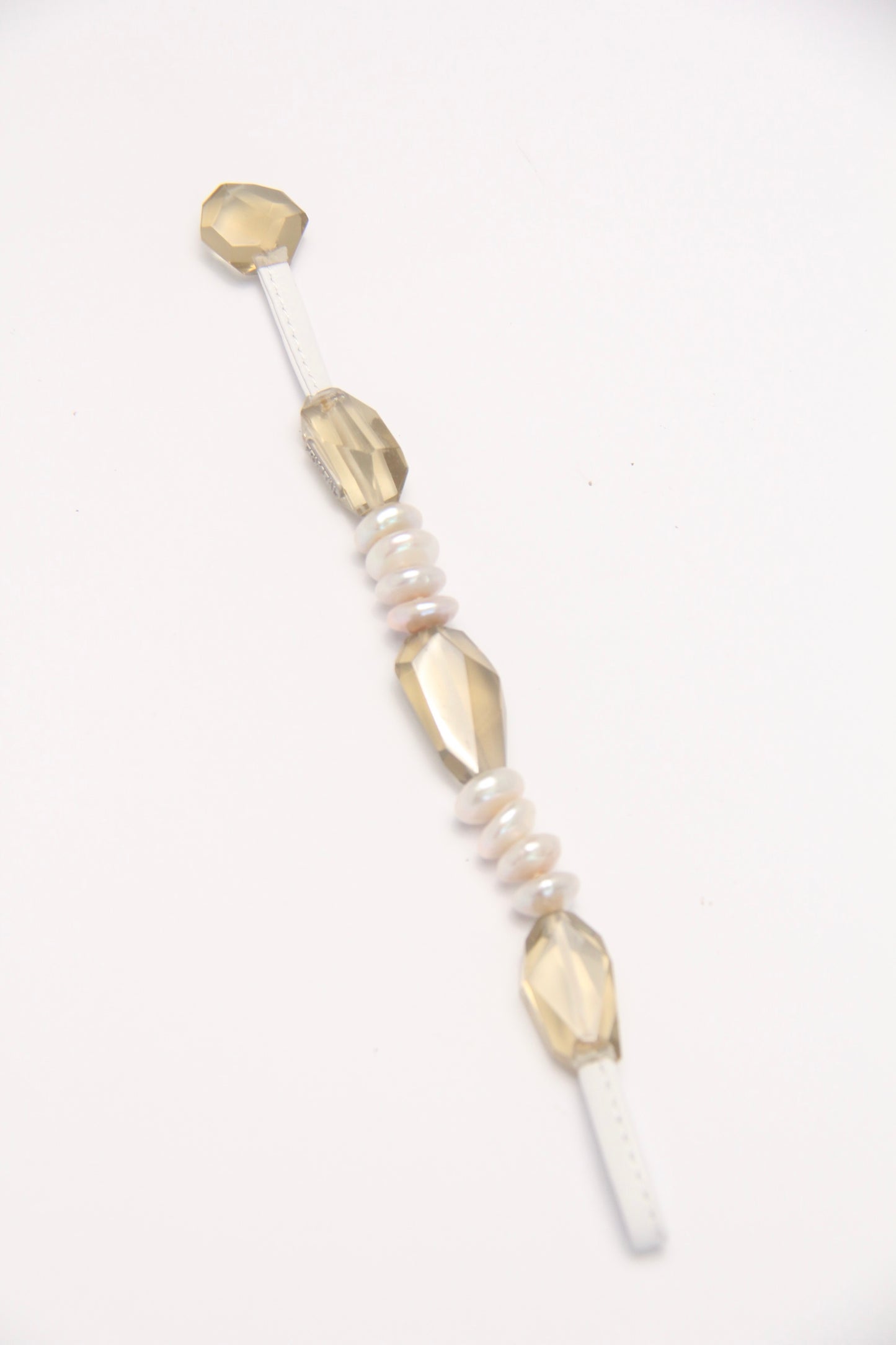Bracelet: citrine, pearls