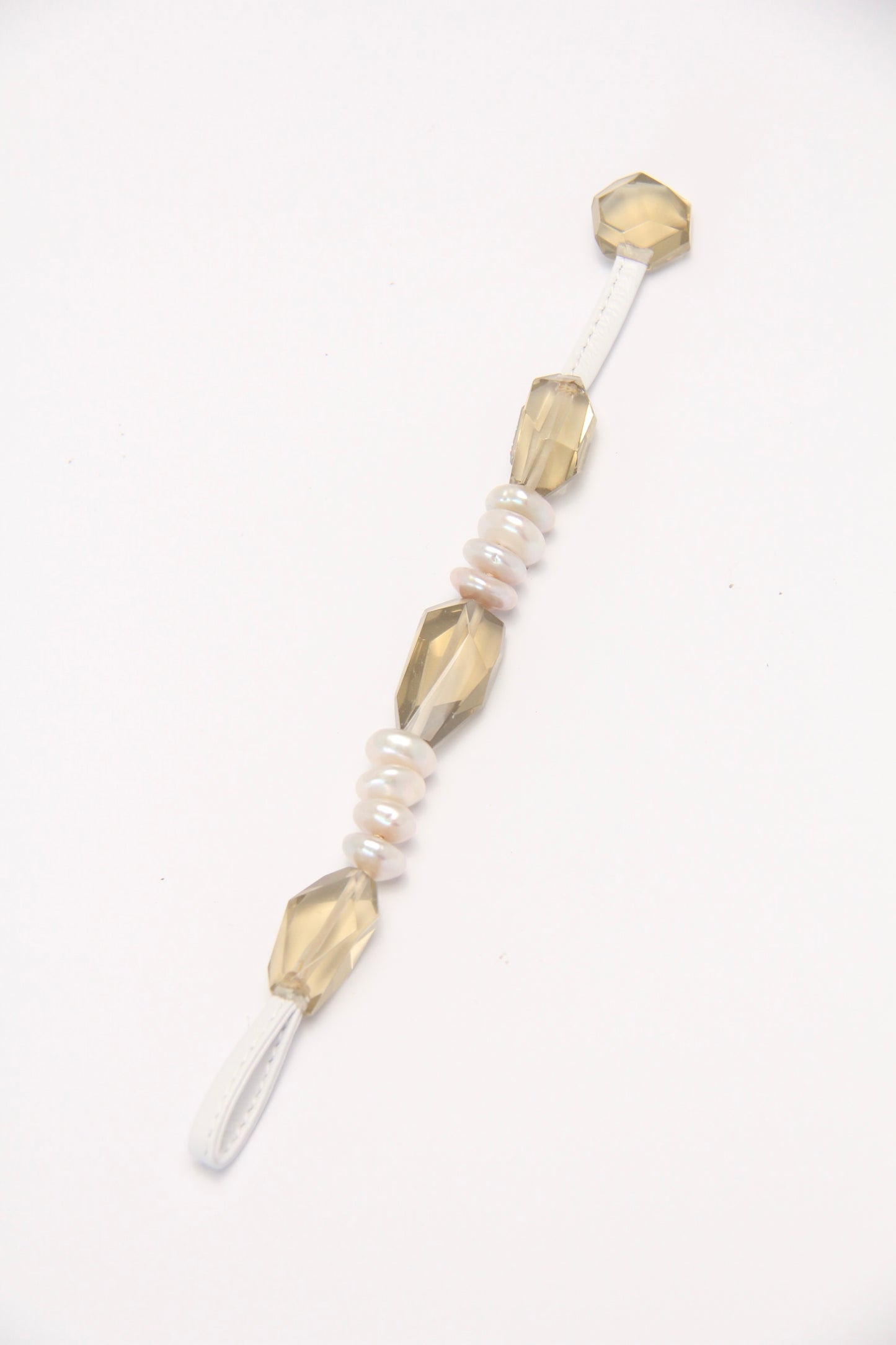 Bracelet: citrine, pearls