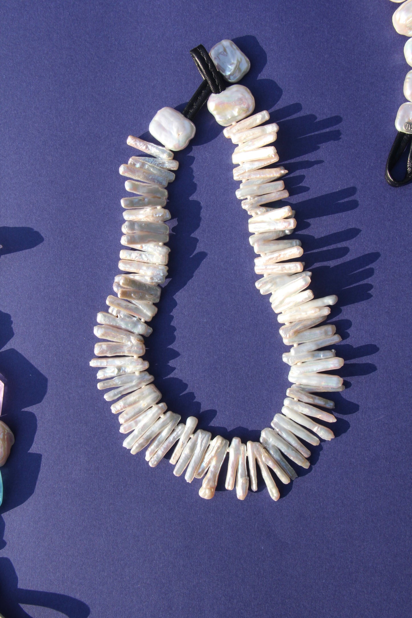 Necklace: fresh water baroque pearls