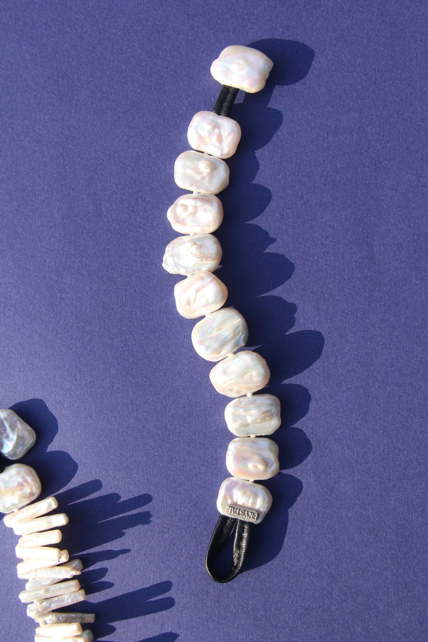 Bracelet: fresh water baroque pearls