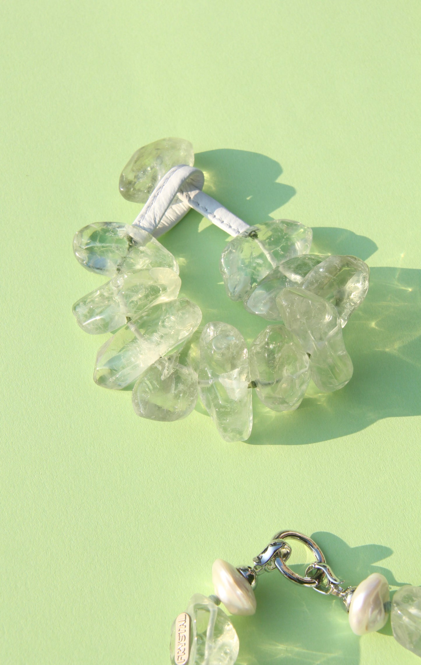 Bracelet: prasem quartz