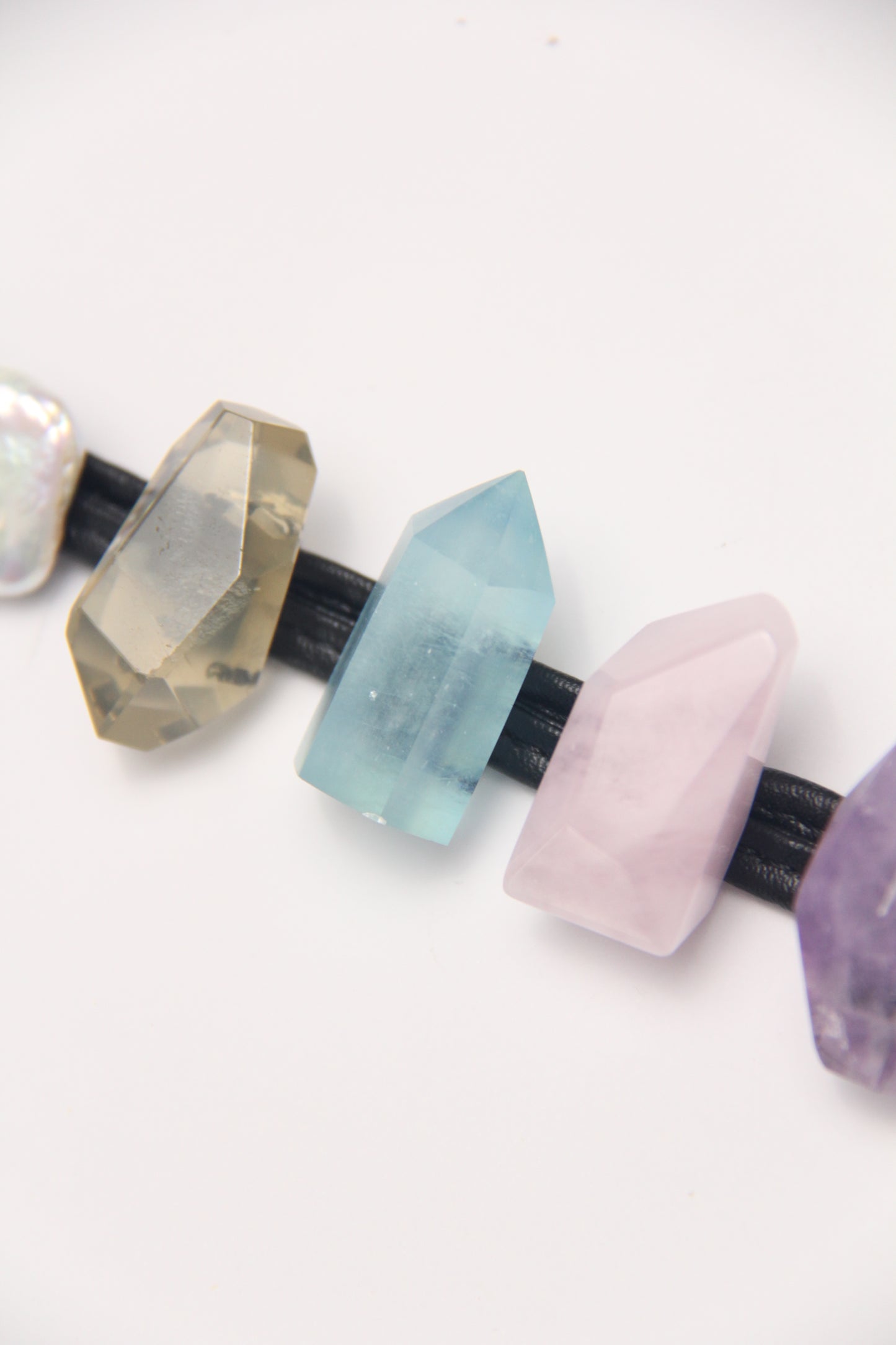 Bracelet: citrine, aquamarine, morganite, amethyst