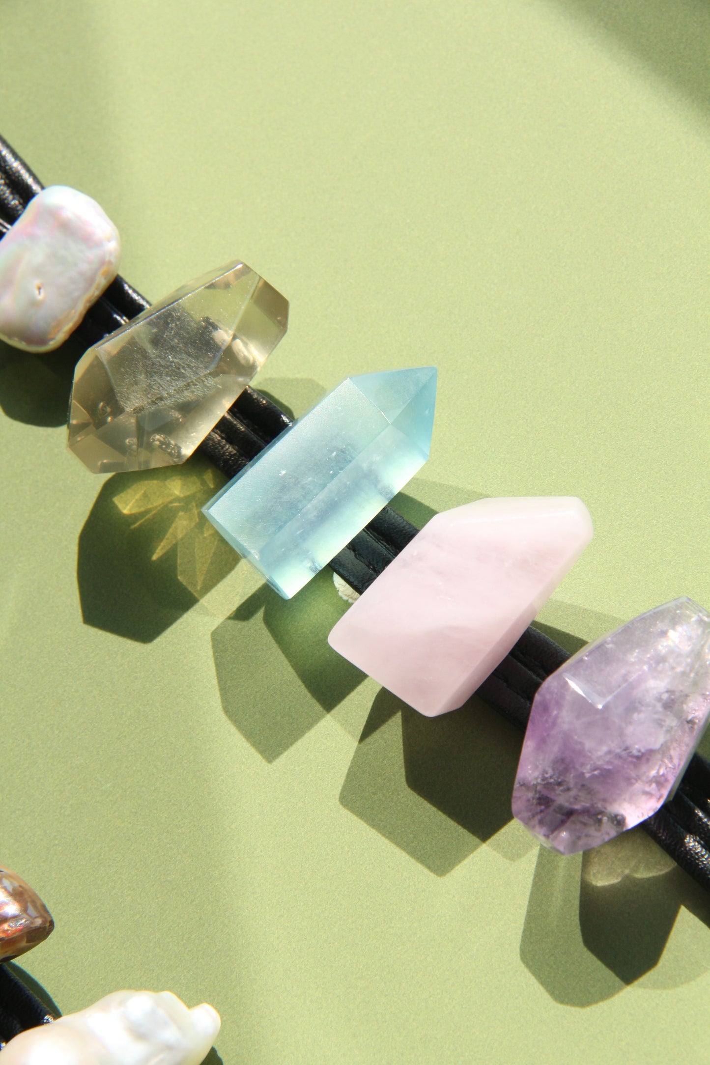 Bracelet: citrine, aquamarine, morganite, amethyst