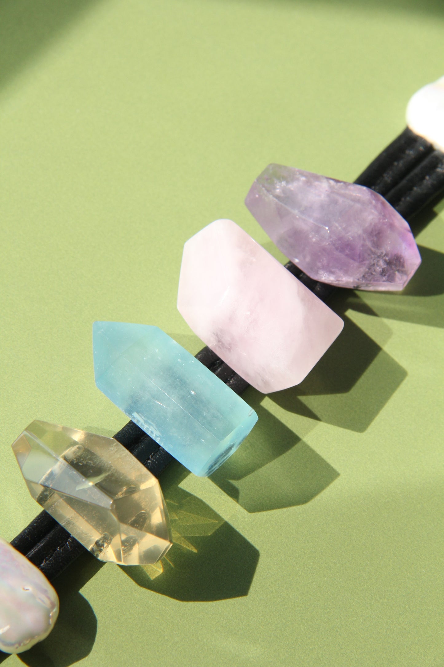 Bracelet: citrine, aquamarine, morganite, amethyst