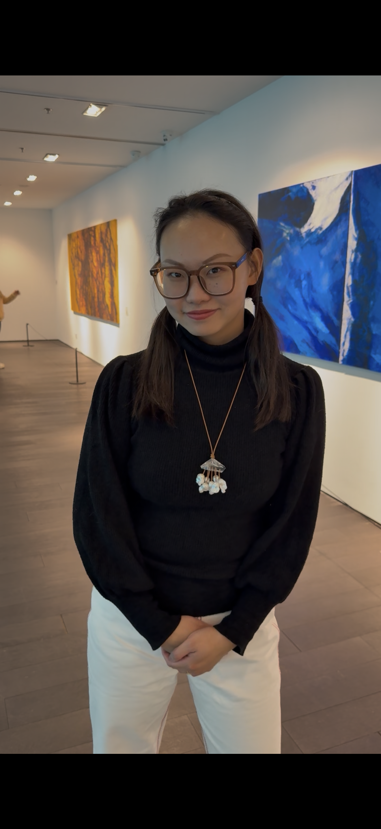 Pendant: quartz, pearls