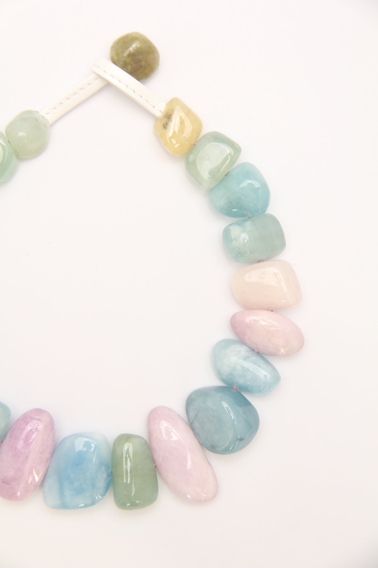 Necklace: kunzite, morganite