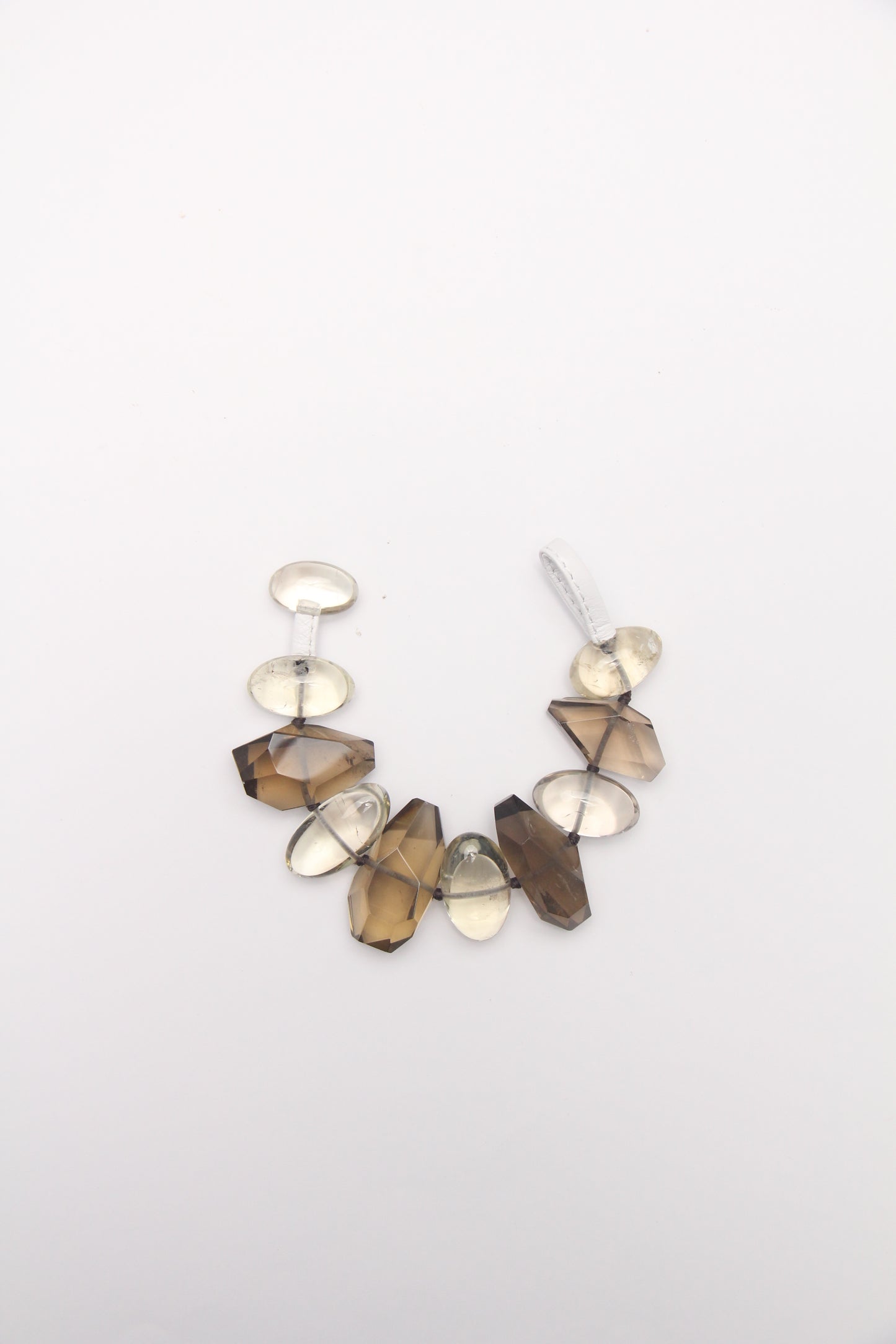 Bracelet: smoky quartz, citrine
