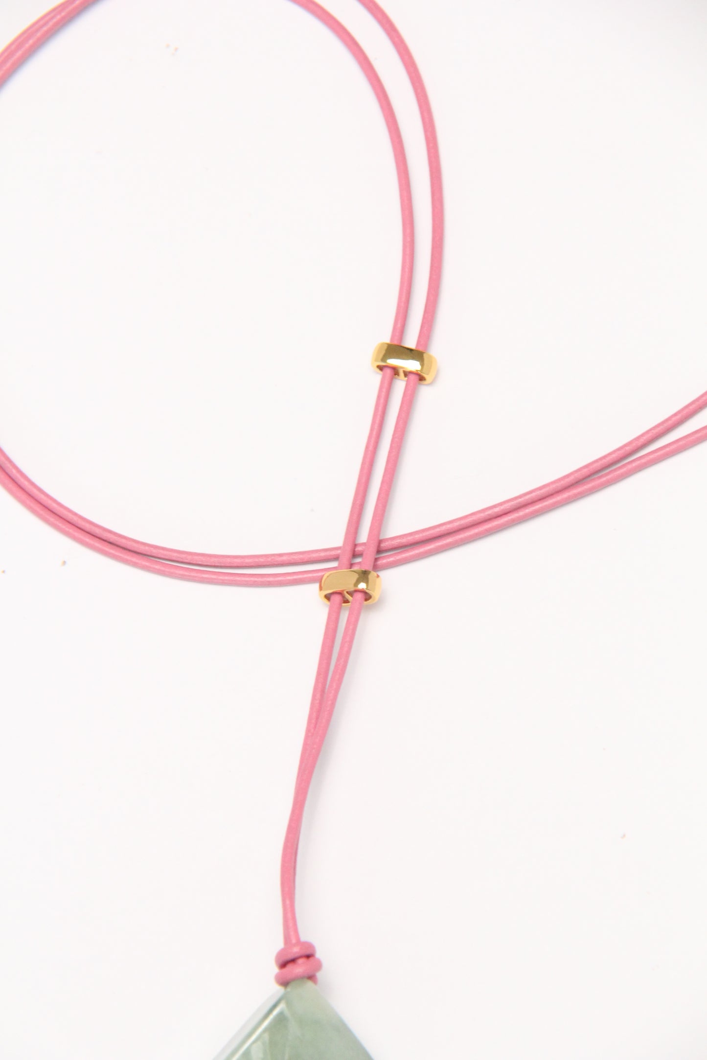 Pendant: morgnite, rose quartz