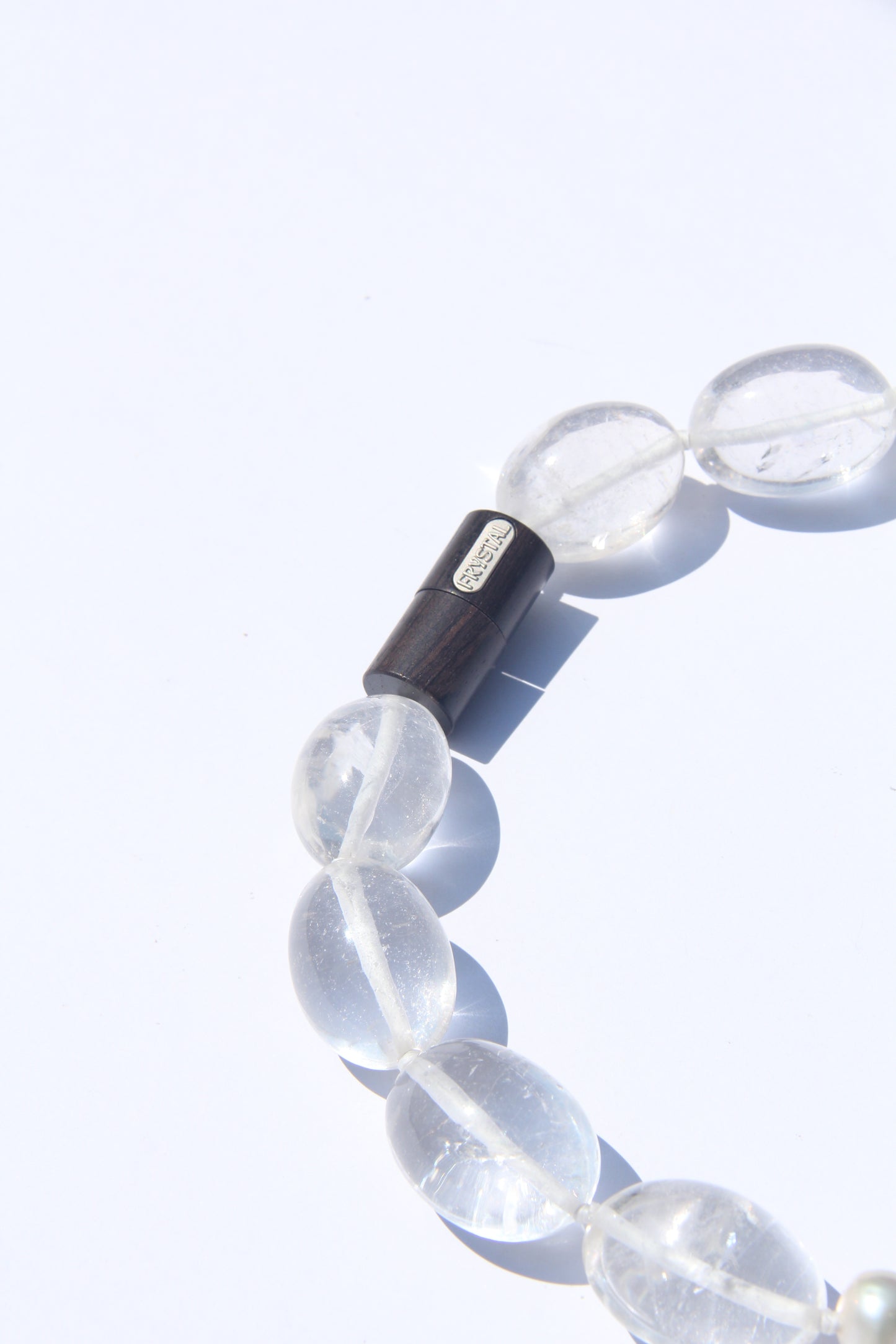 Necklace: quartz, pearls