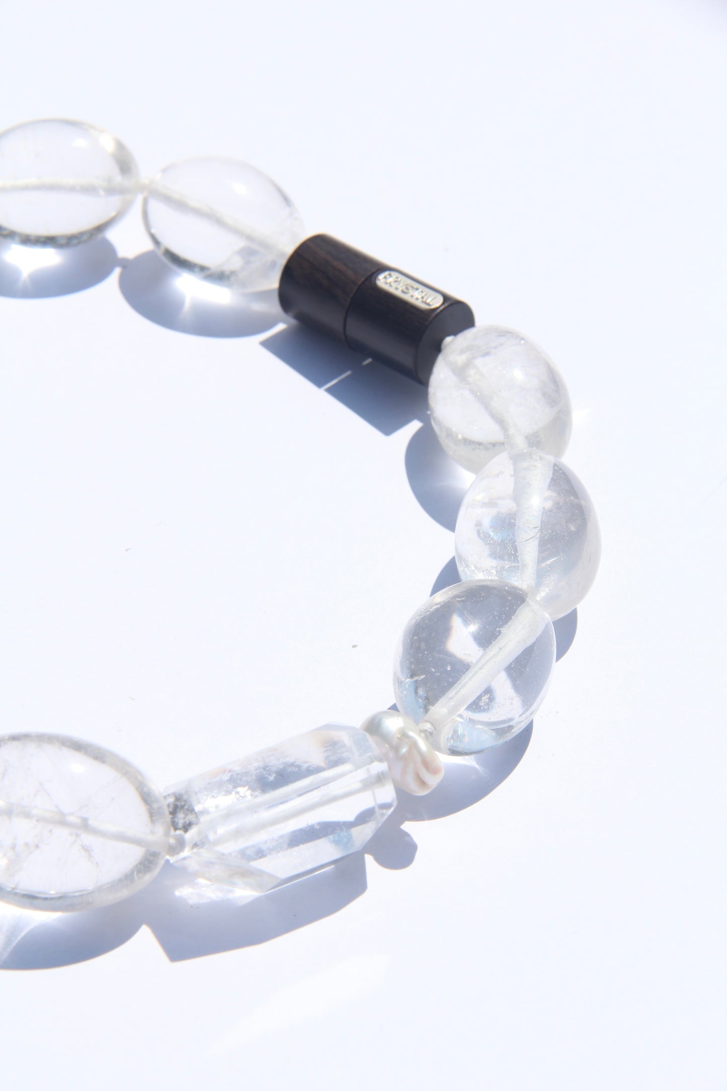 Necklace: quartz, pearls