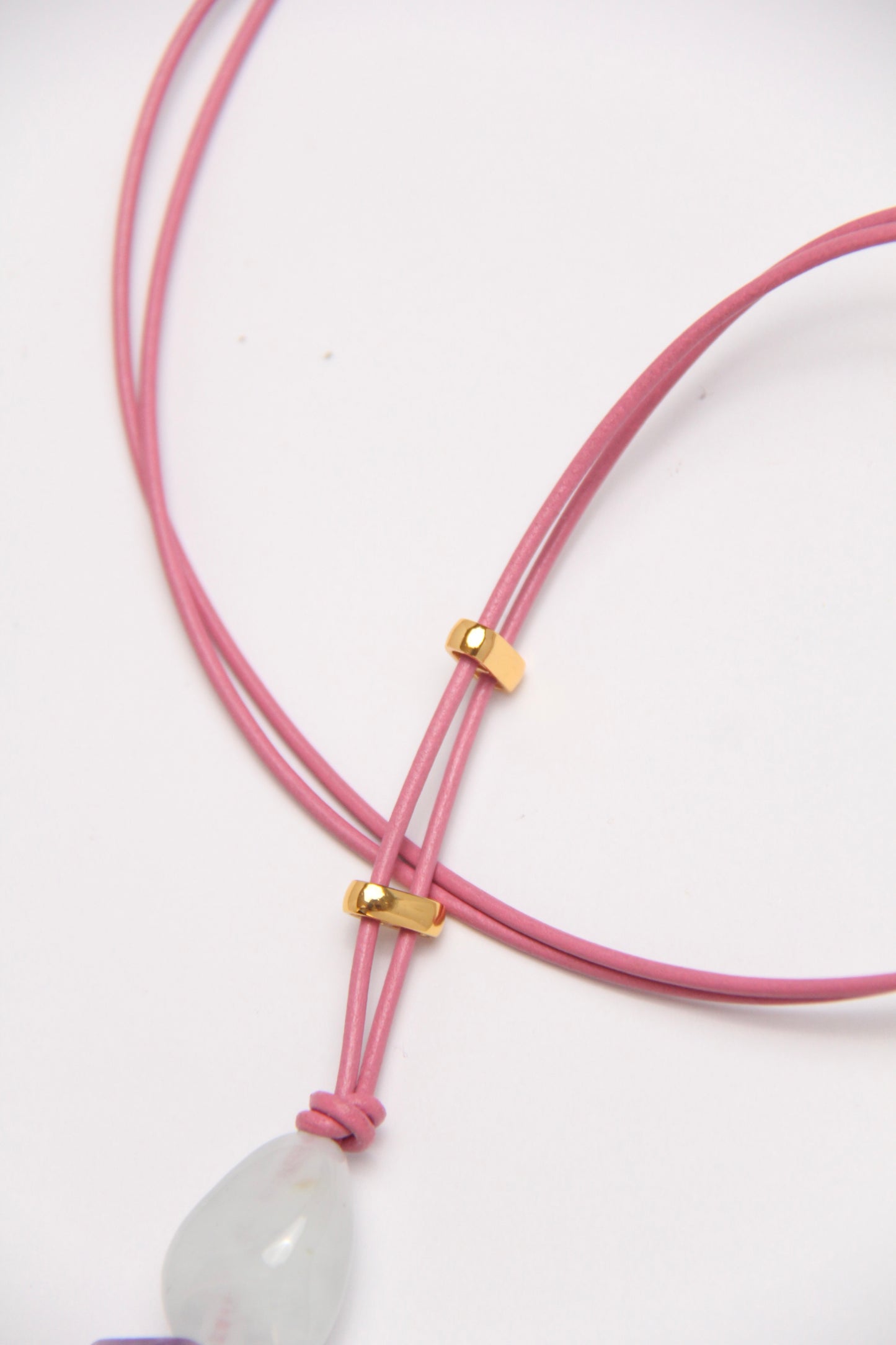 Pendant: morganite,amethyst