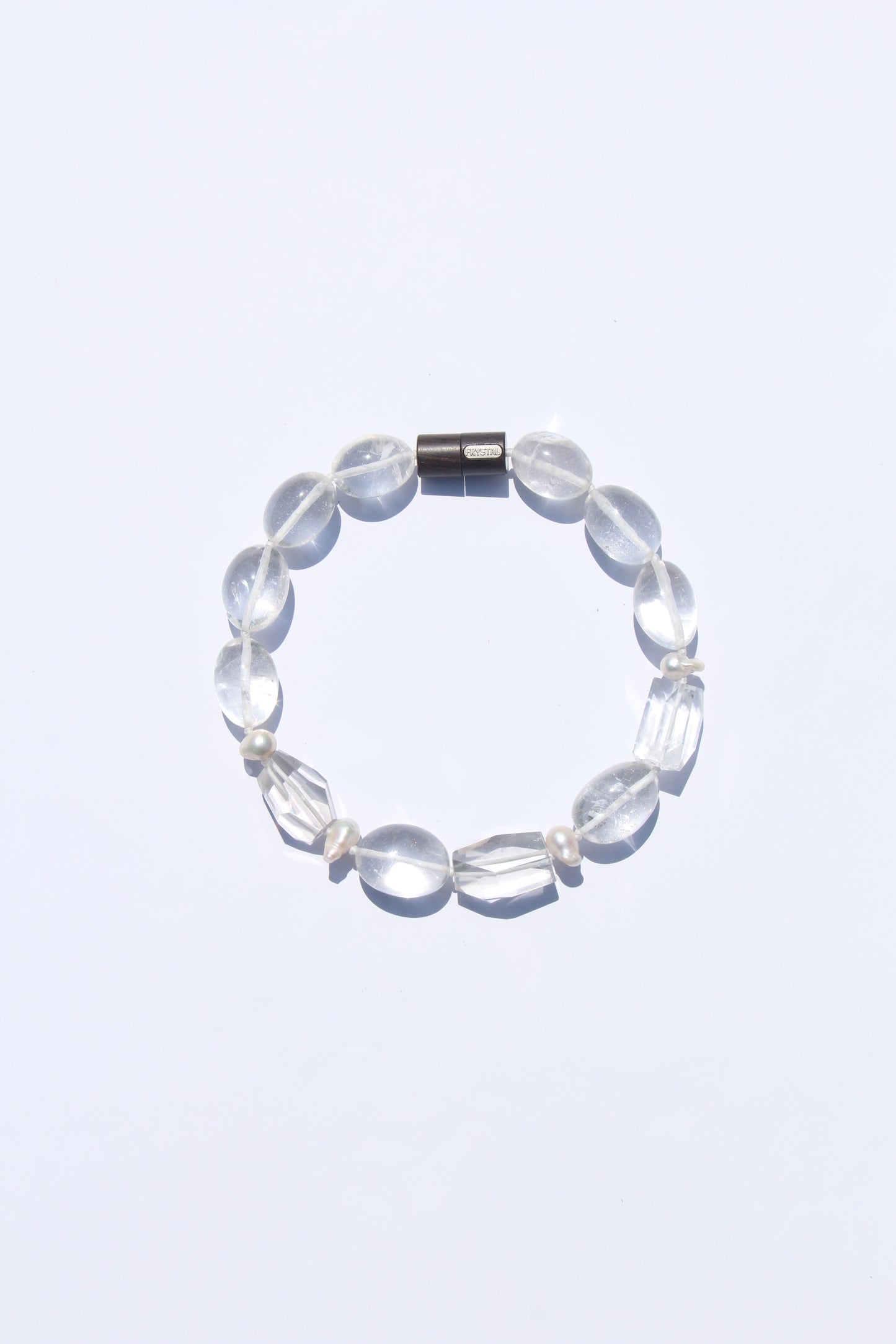 Necklace: quartz, pearls