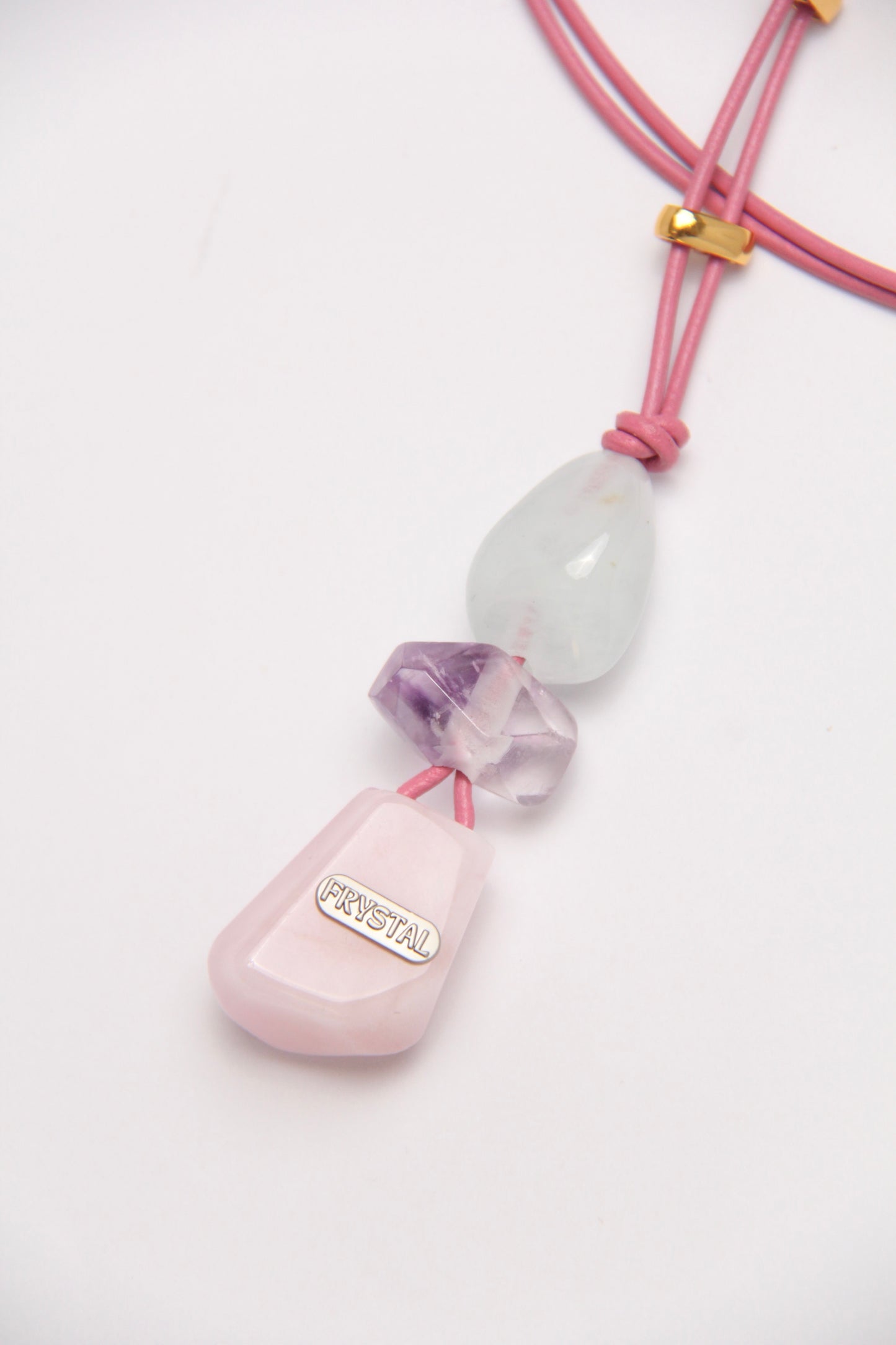 Pendant: morganite,amethyst