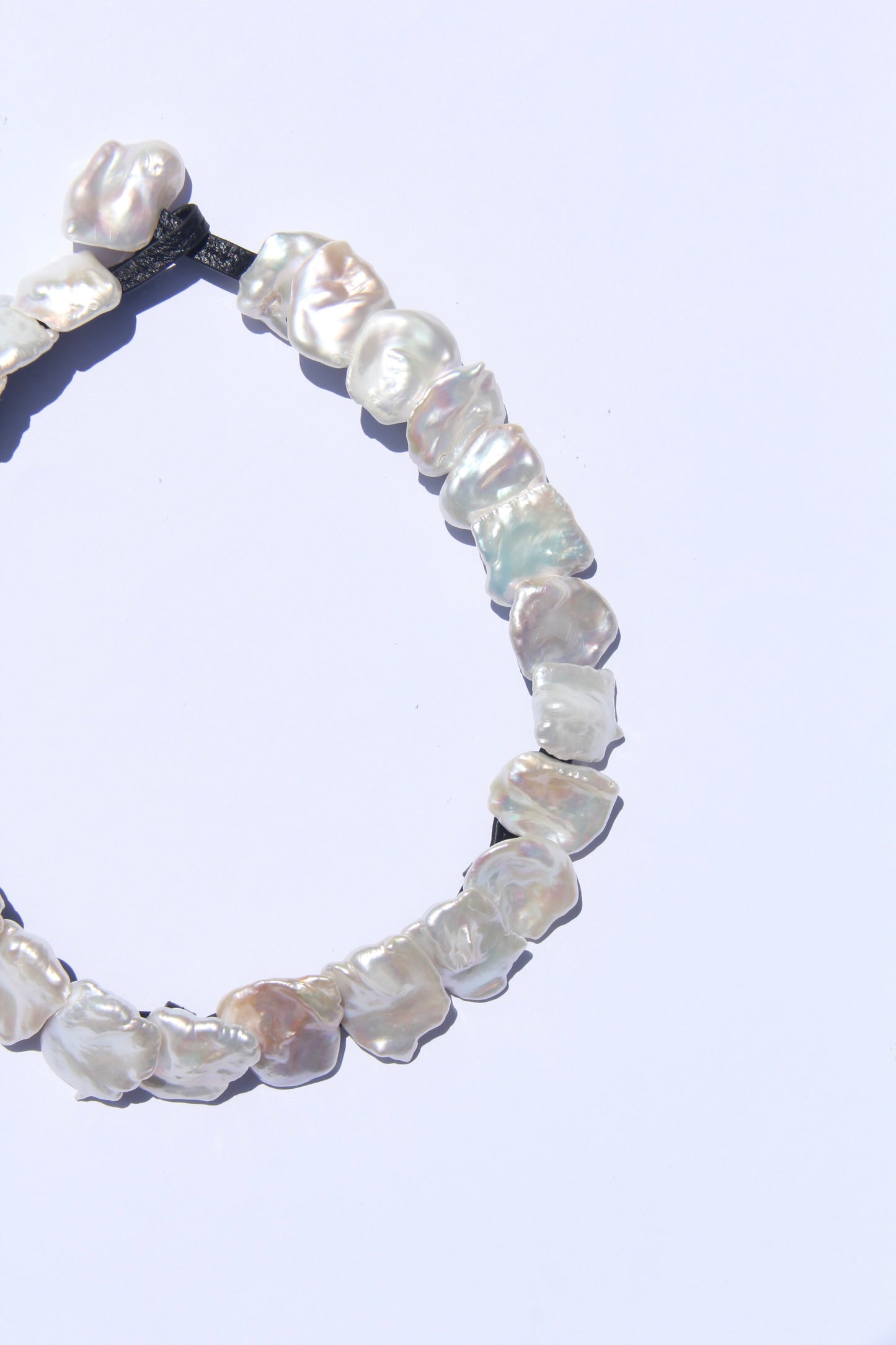 Necklace: fresh water pearls in flower shape