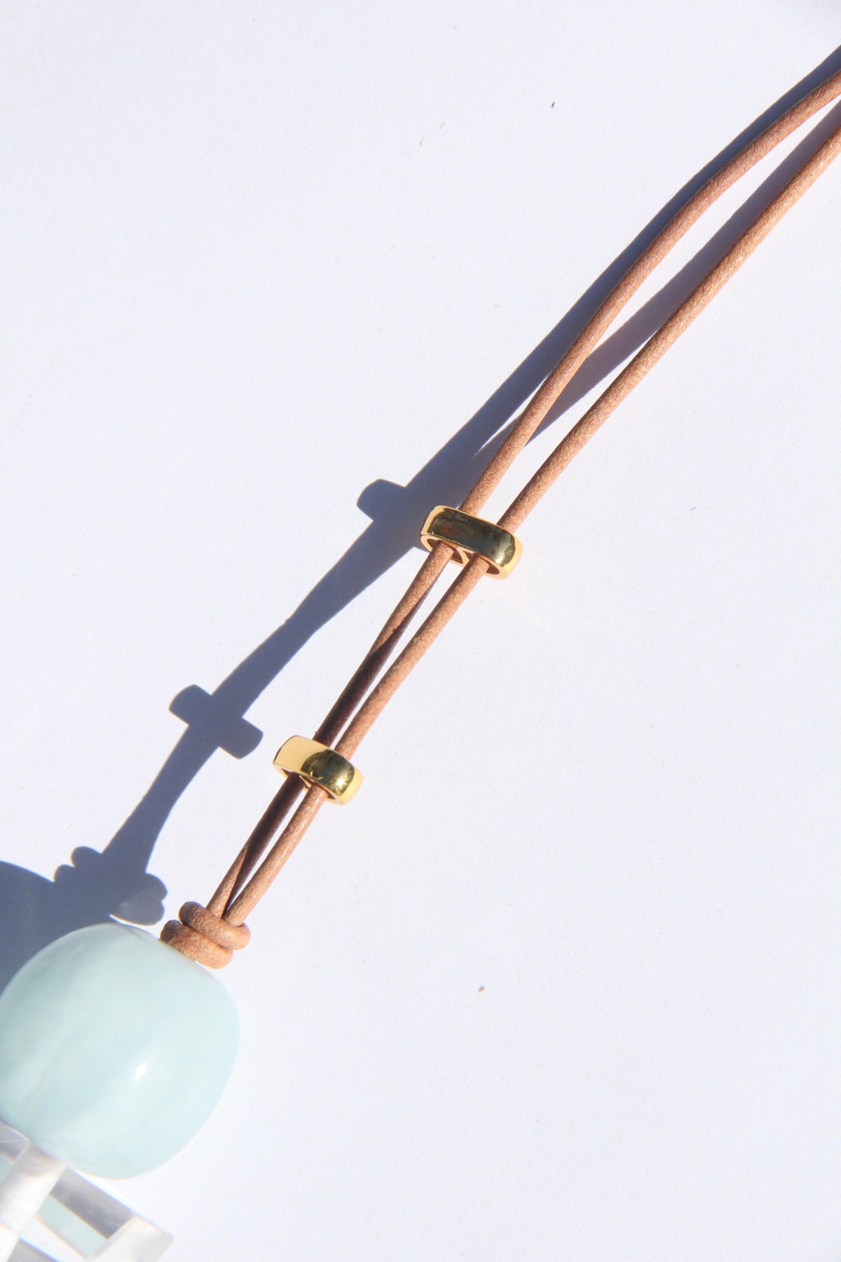 Necklace: aquamarine, quartz, blue apatite