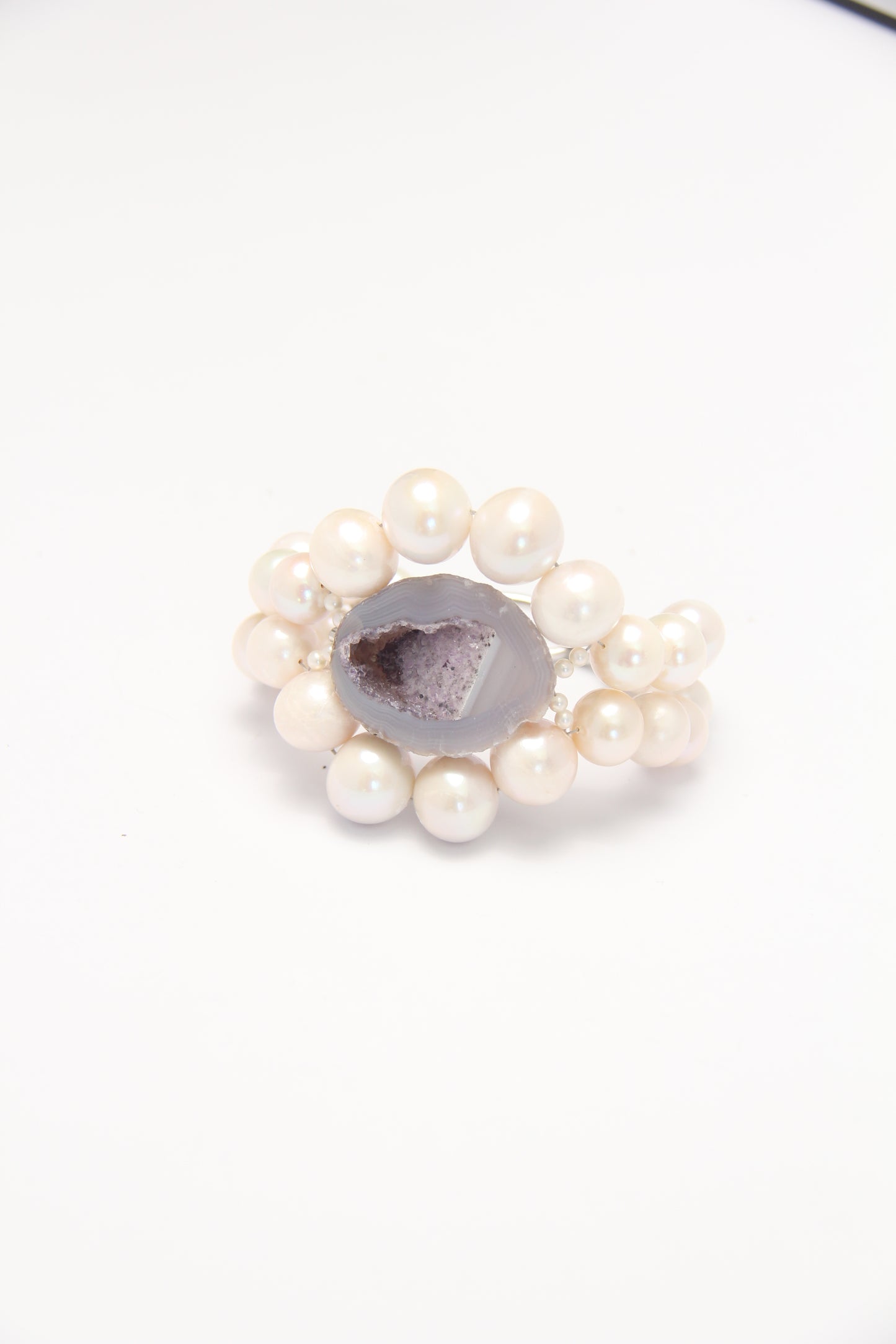 Bracelet: pearls, geode