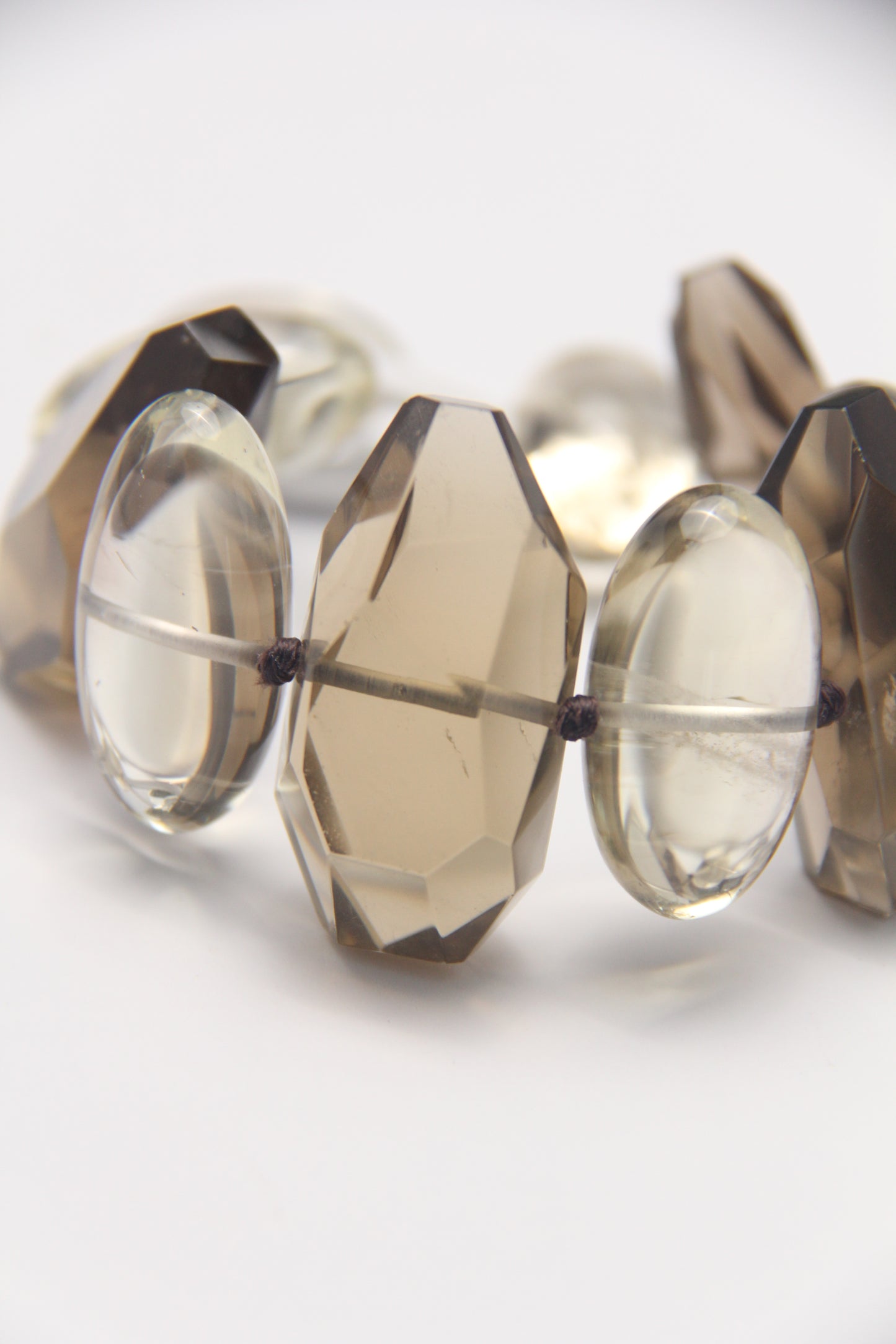 Bracelet: smoky quartz, citrine