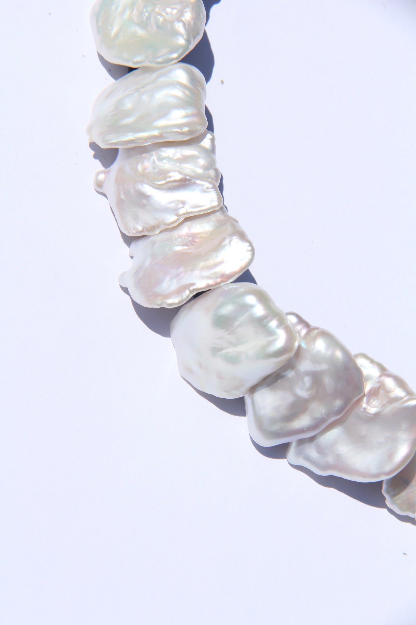 Necklace: fresh water pearls in flower shape