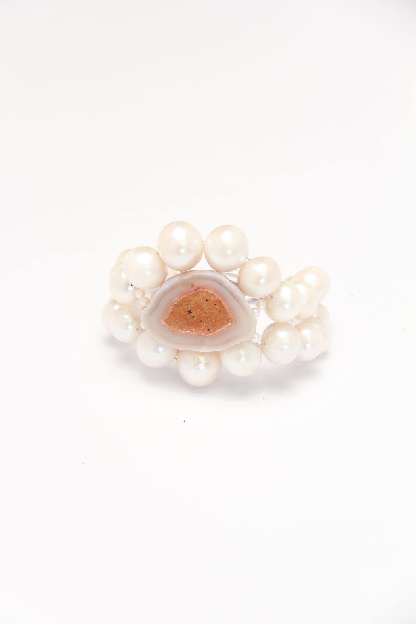 Bracelet: pearls, geode